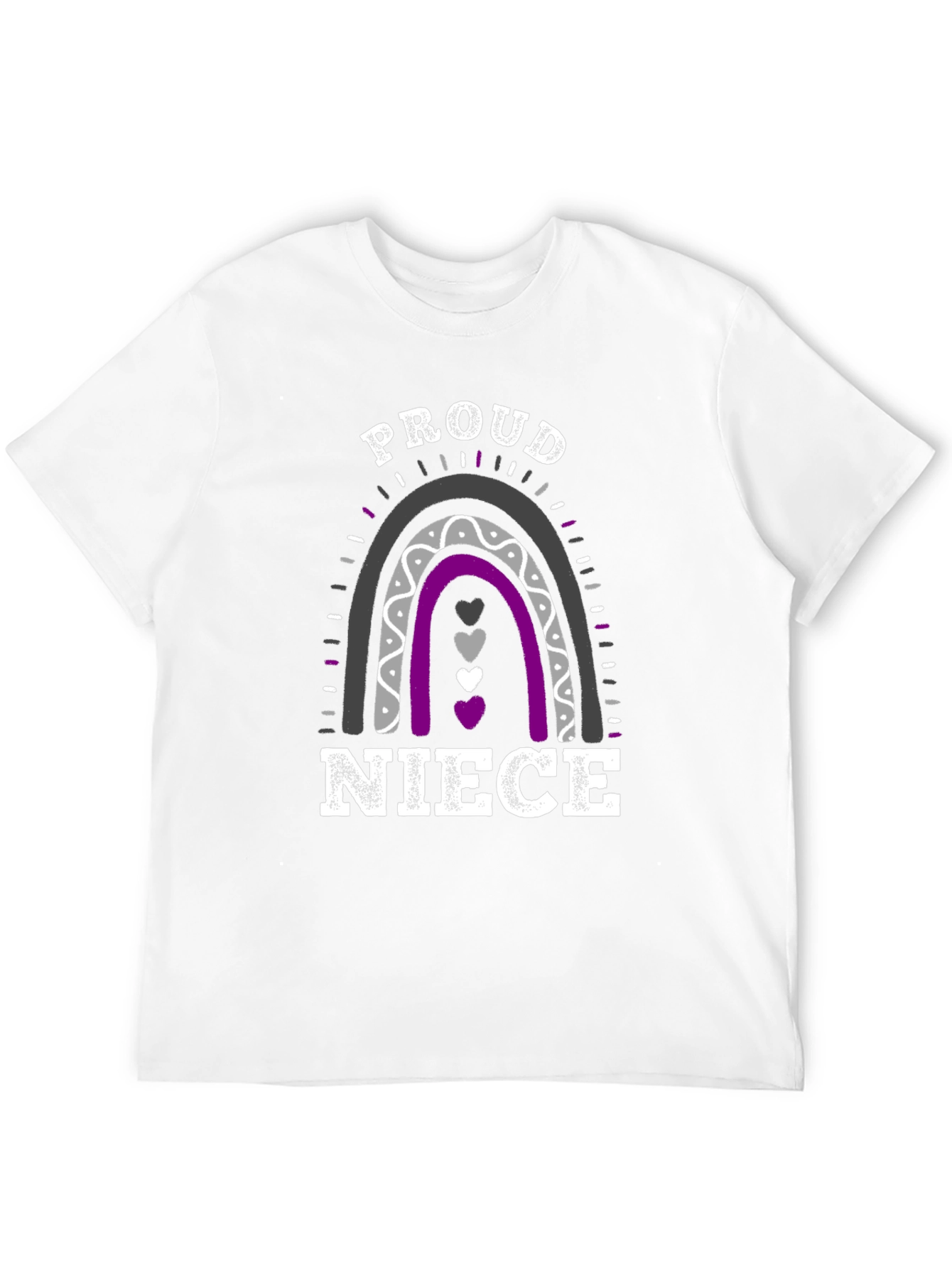 Proud Niece Rainbow Graphic T-Shirt