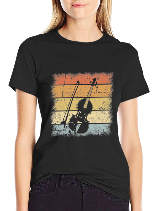 Vintage Violin Graphic Tee - Musician T-Shirt