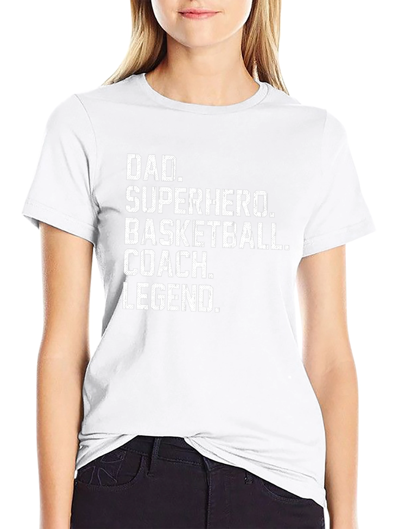 Dad Superhero Basketball Coach Legend T-Shirt