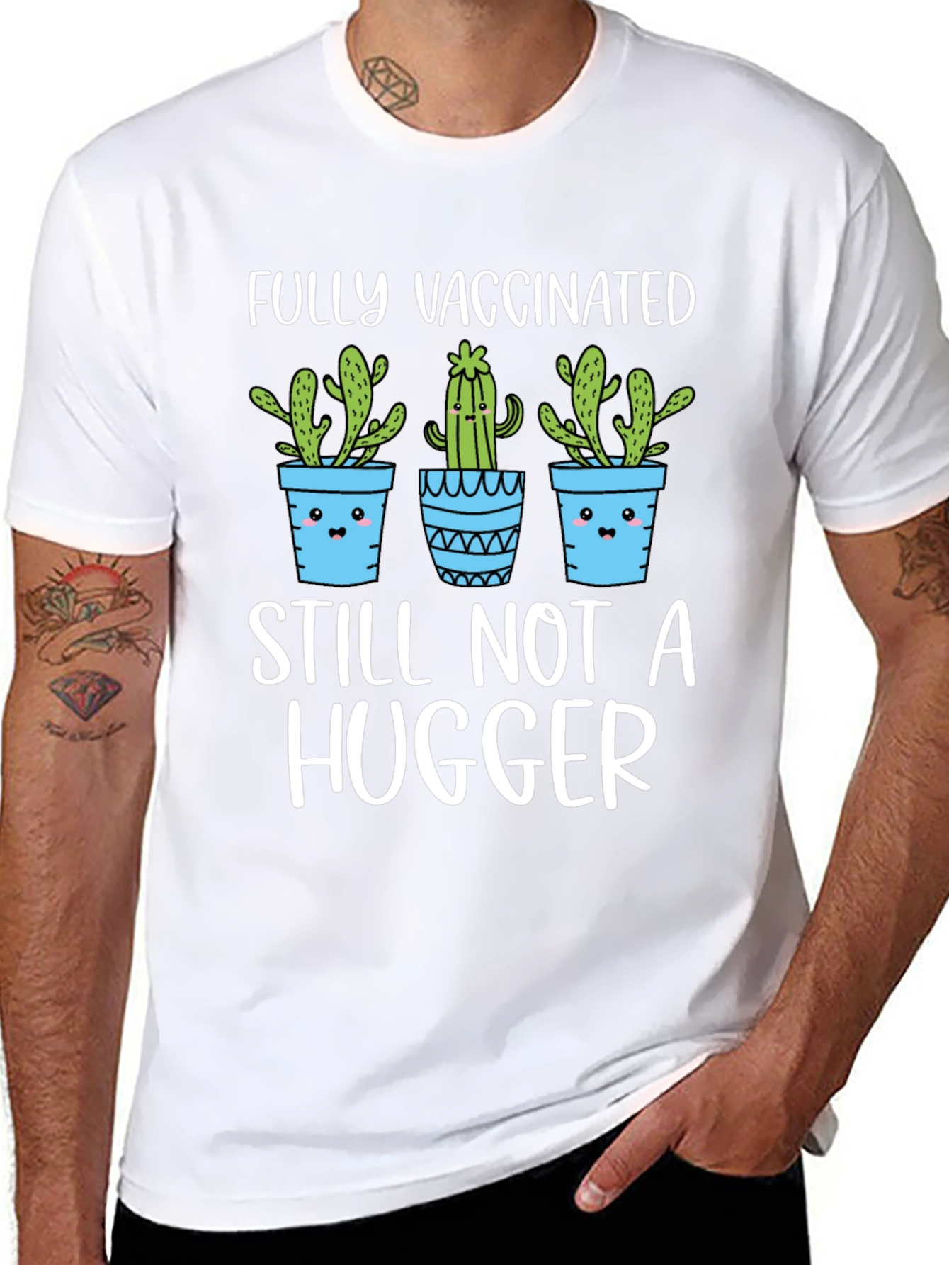 Fully Vaccinated Still Not A Hugger Graphic Tee