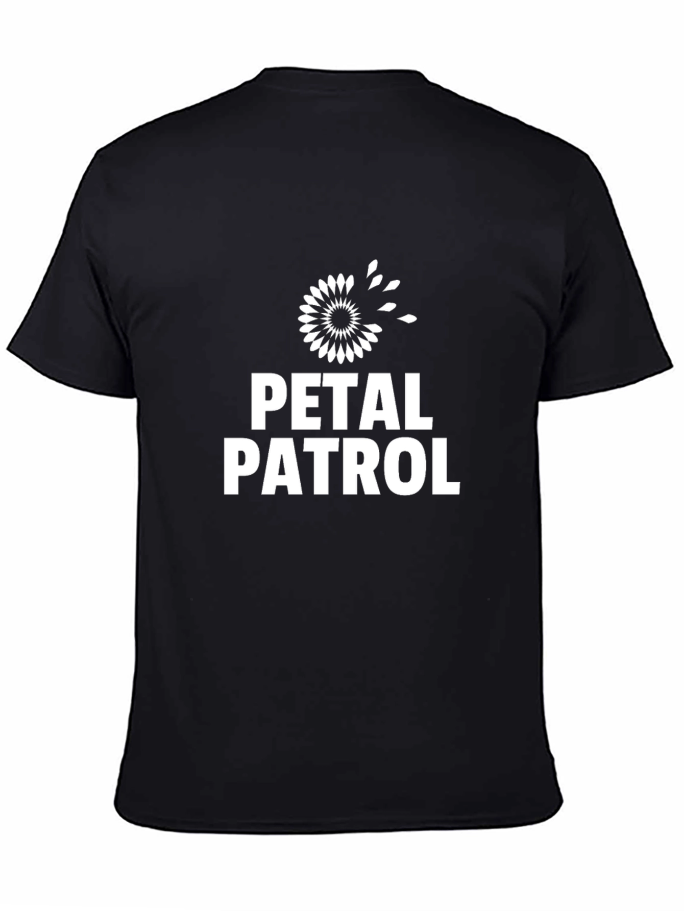 Petal Patrol Graphic Tee - Black Cotton T-Shirt