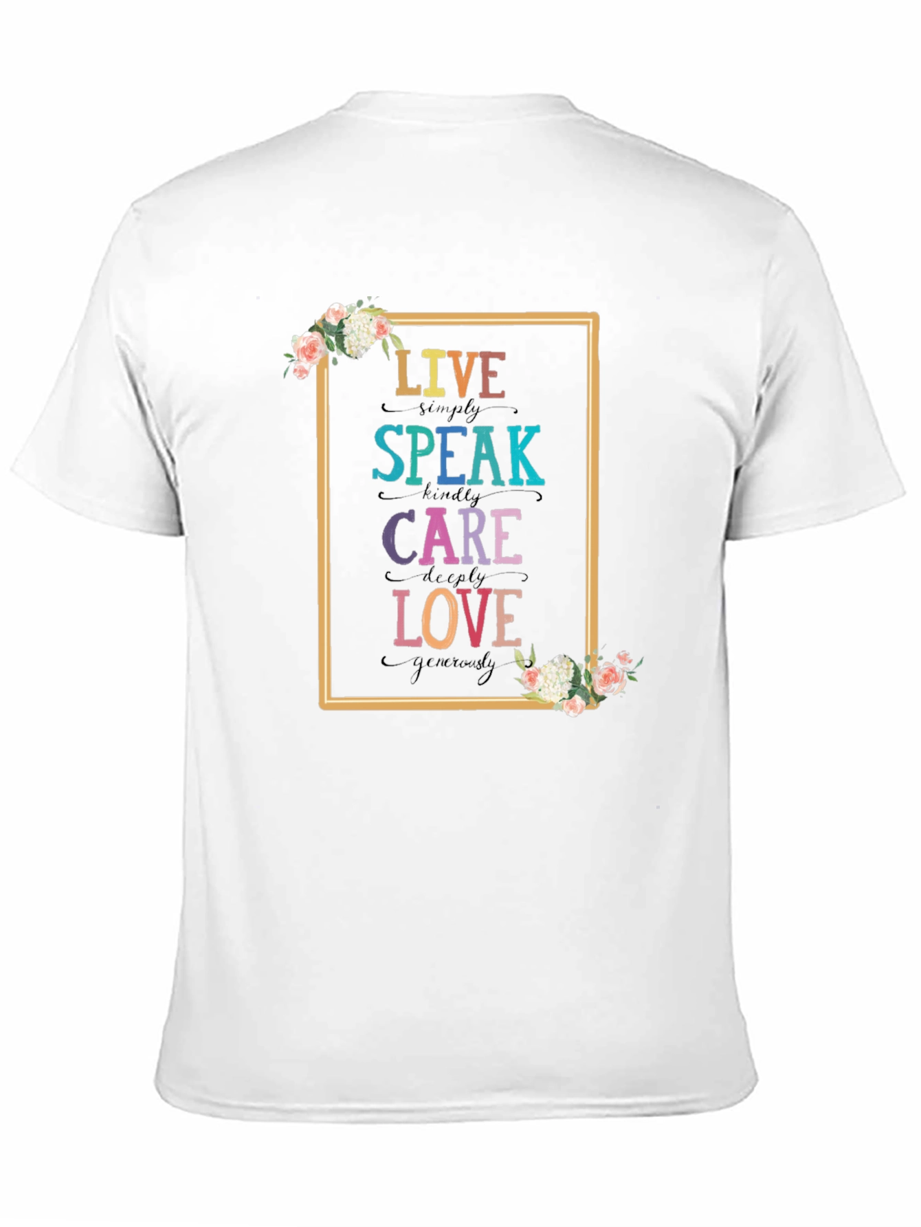 Inspirational Floral Graphic T-Shirt