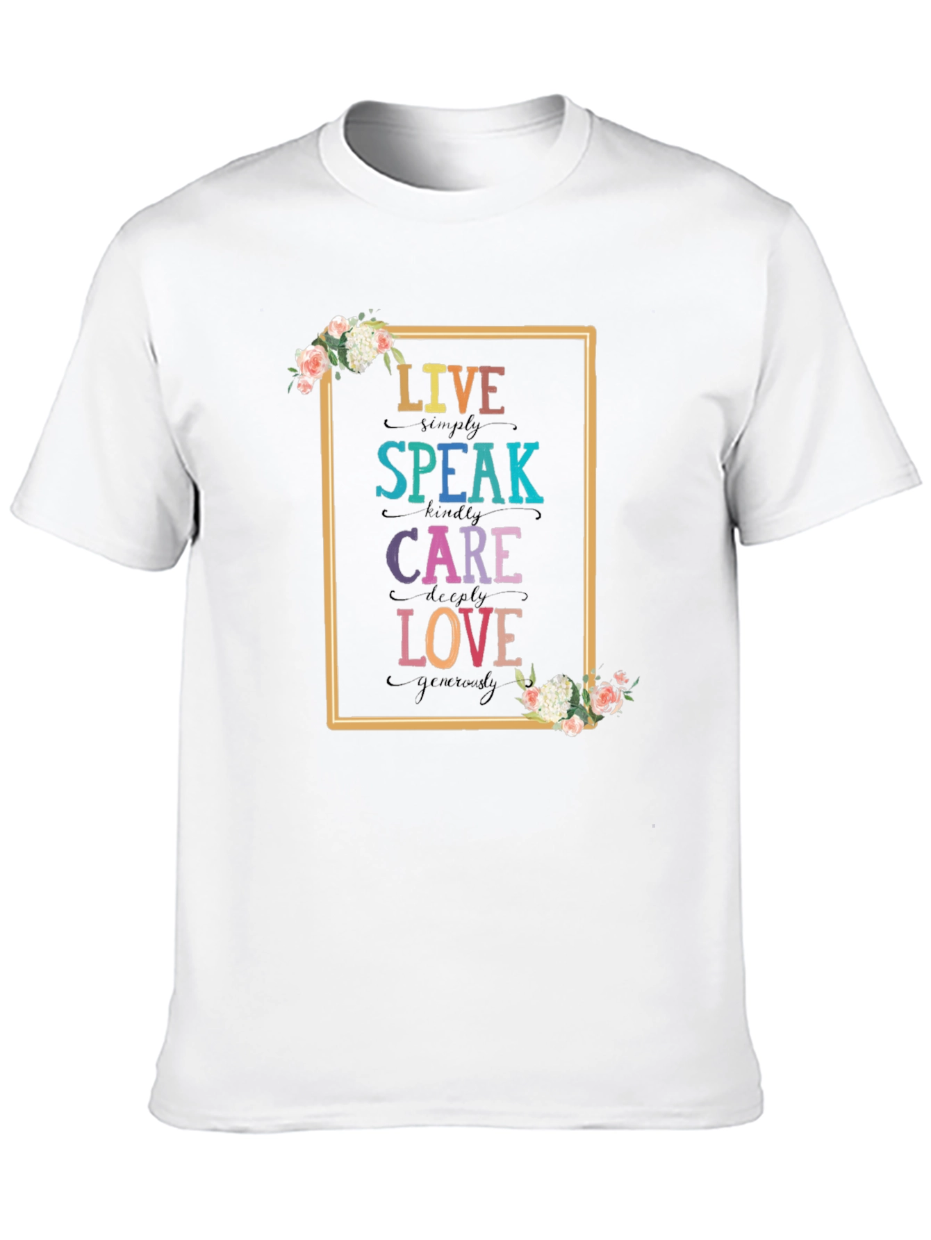 Inspirational Floral Graphic T-Shirt