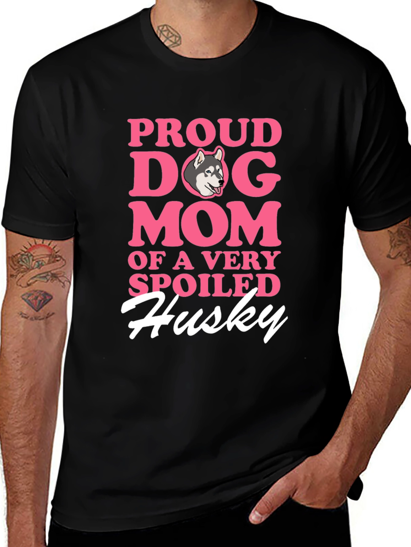Proud Dog Mom Husky T-Shirt