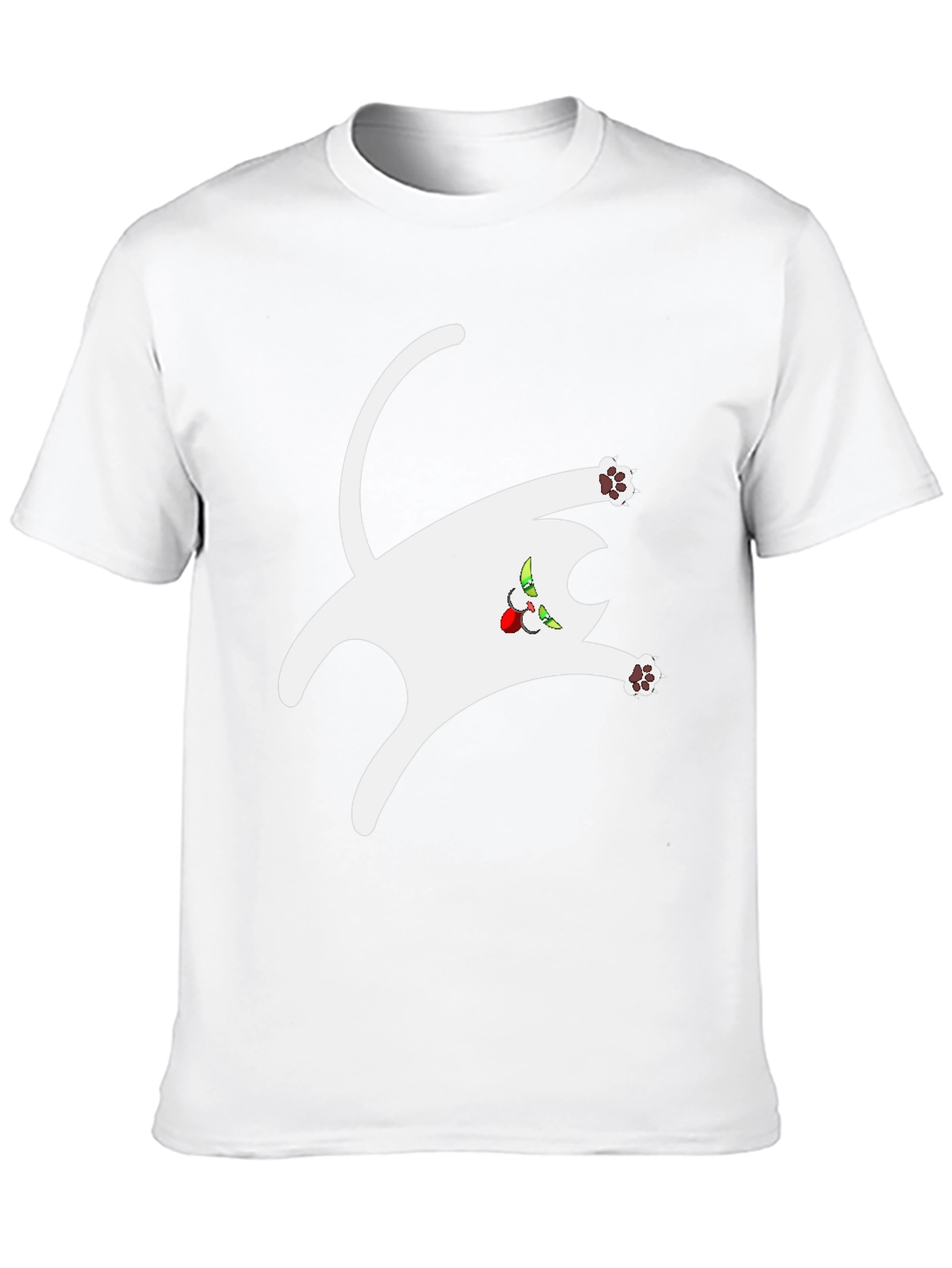 Funny Cat Graphic Tee - Black Cotton T-Shirt