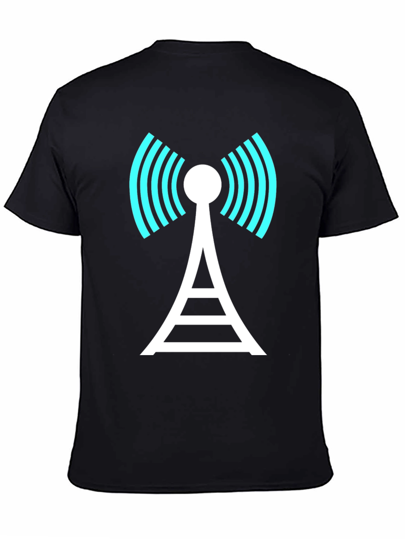 Wireless Tower Graphic Tee - Black
