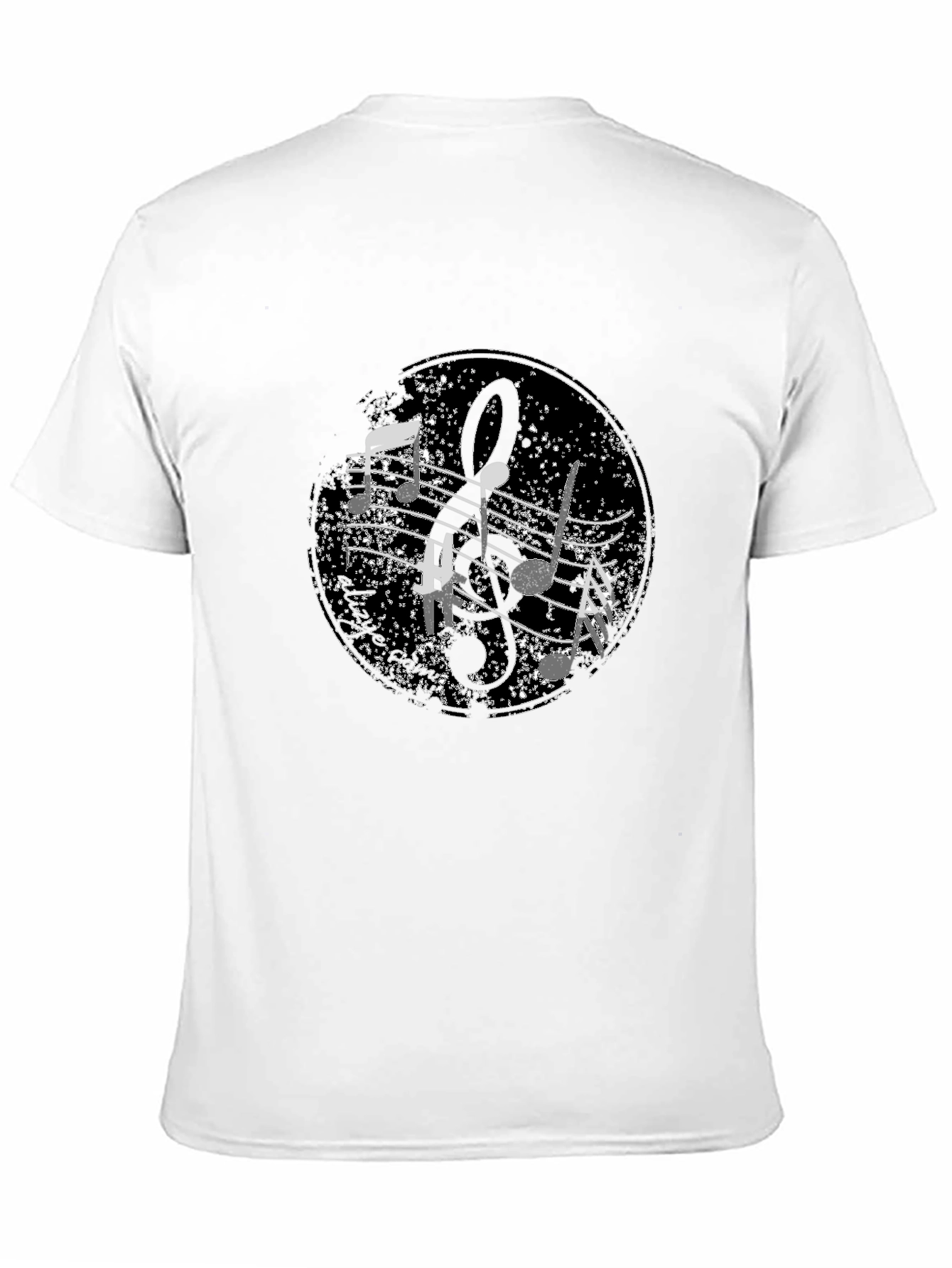 Musical Note Graphic Black T-Shirt