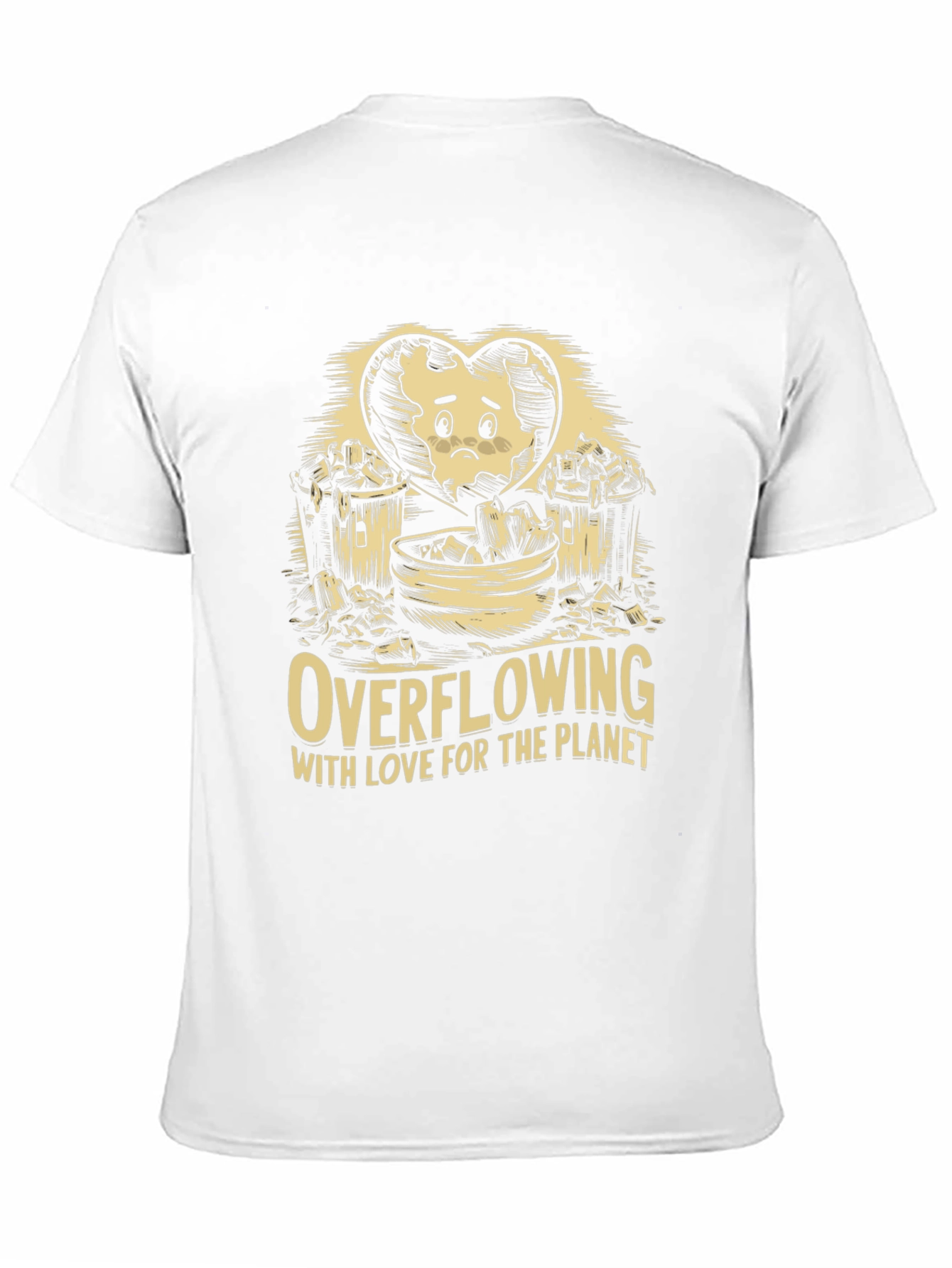 Eco-Awareness Graphic T-Shirt - Overflowing With Love!