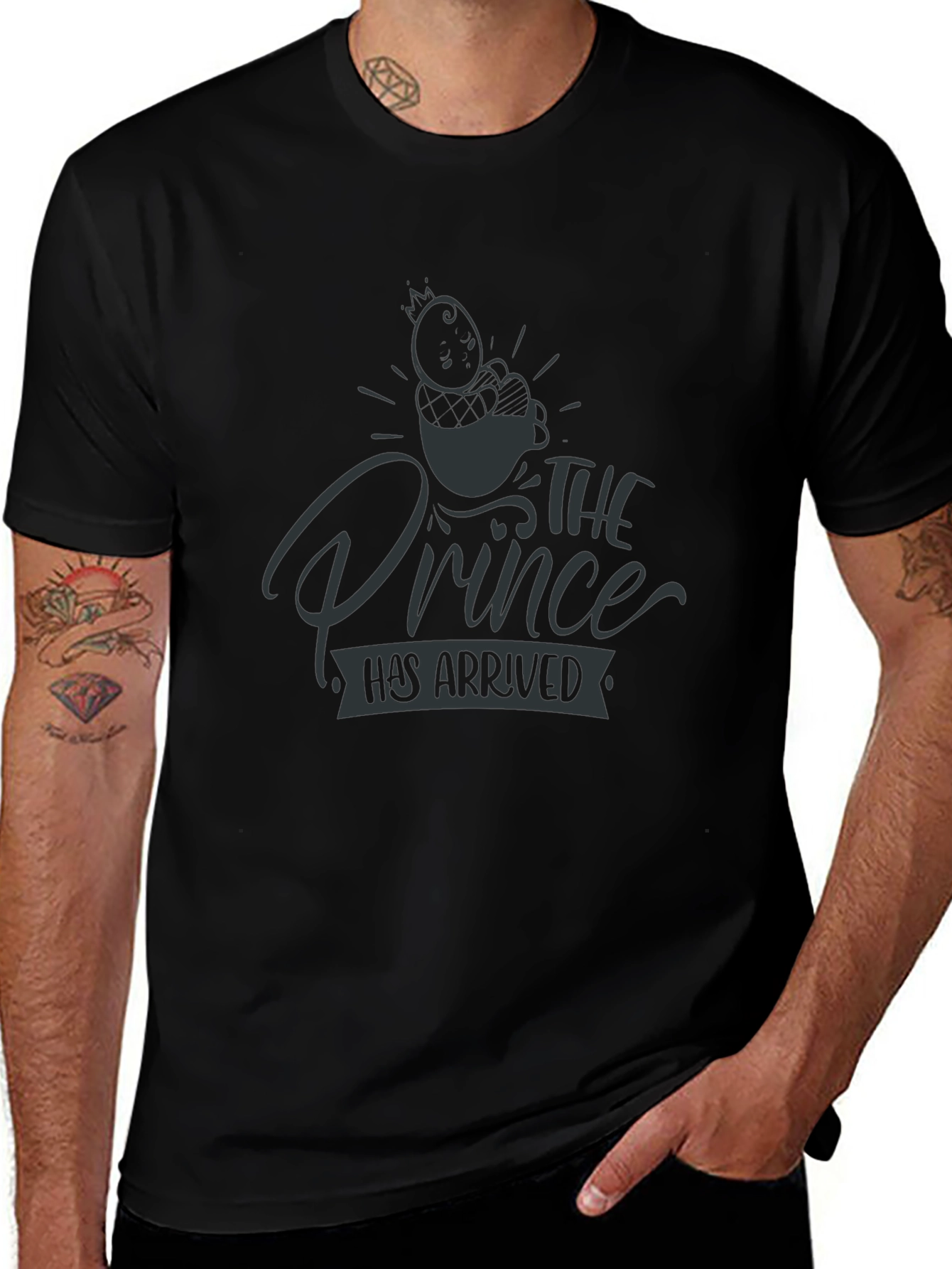 The Prince Has Arrived Graphic Tee - Black