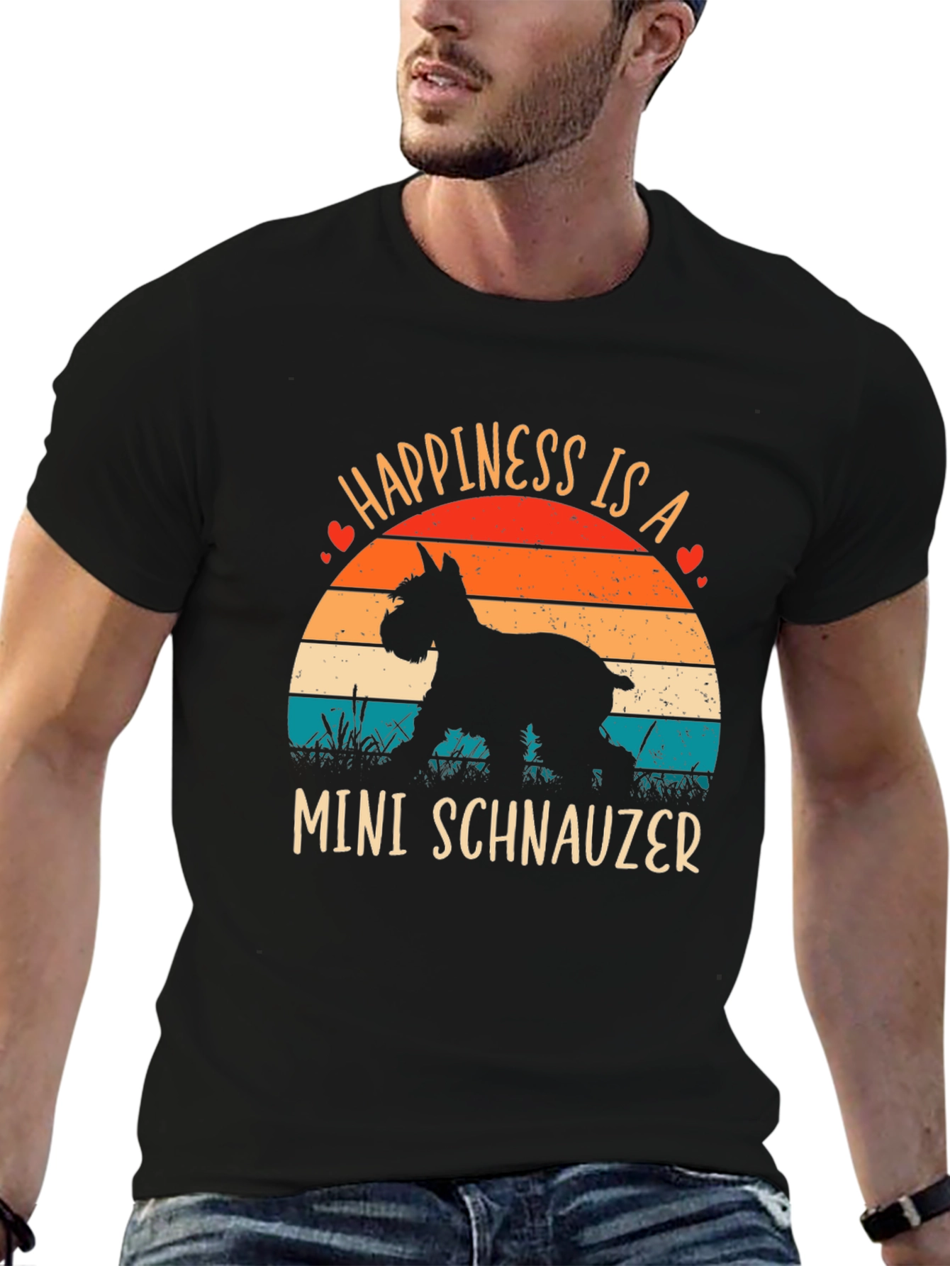 Happiness is a Mini Schnauzer T-Shirt
