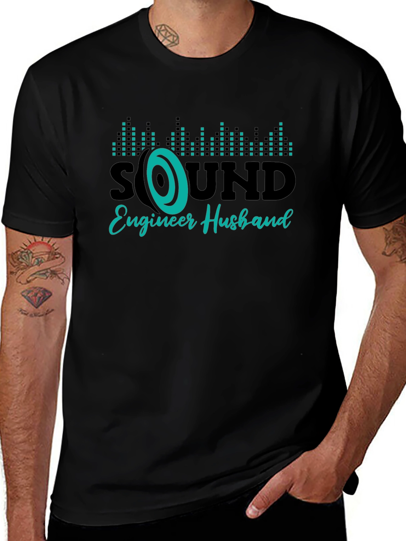 Sound Engineer Husband Graphic T-Shirt