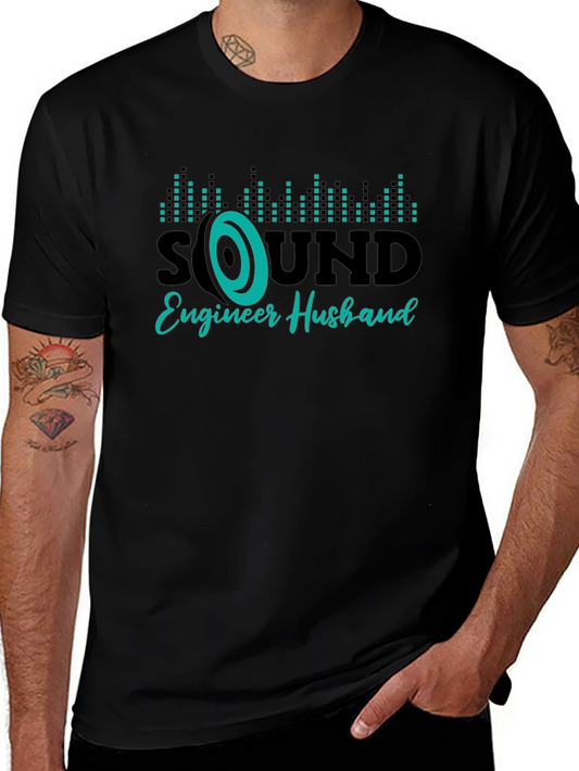 Sound Engineer Husband Graphic T-Shirt