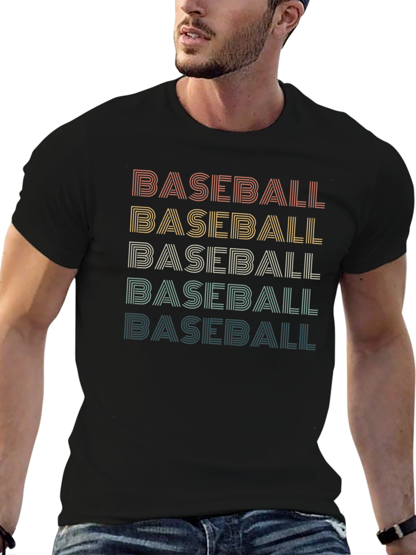 Retro Baseball Graphic Tee - Stylish Comfort