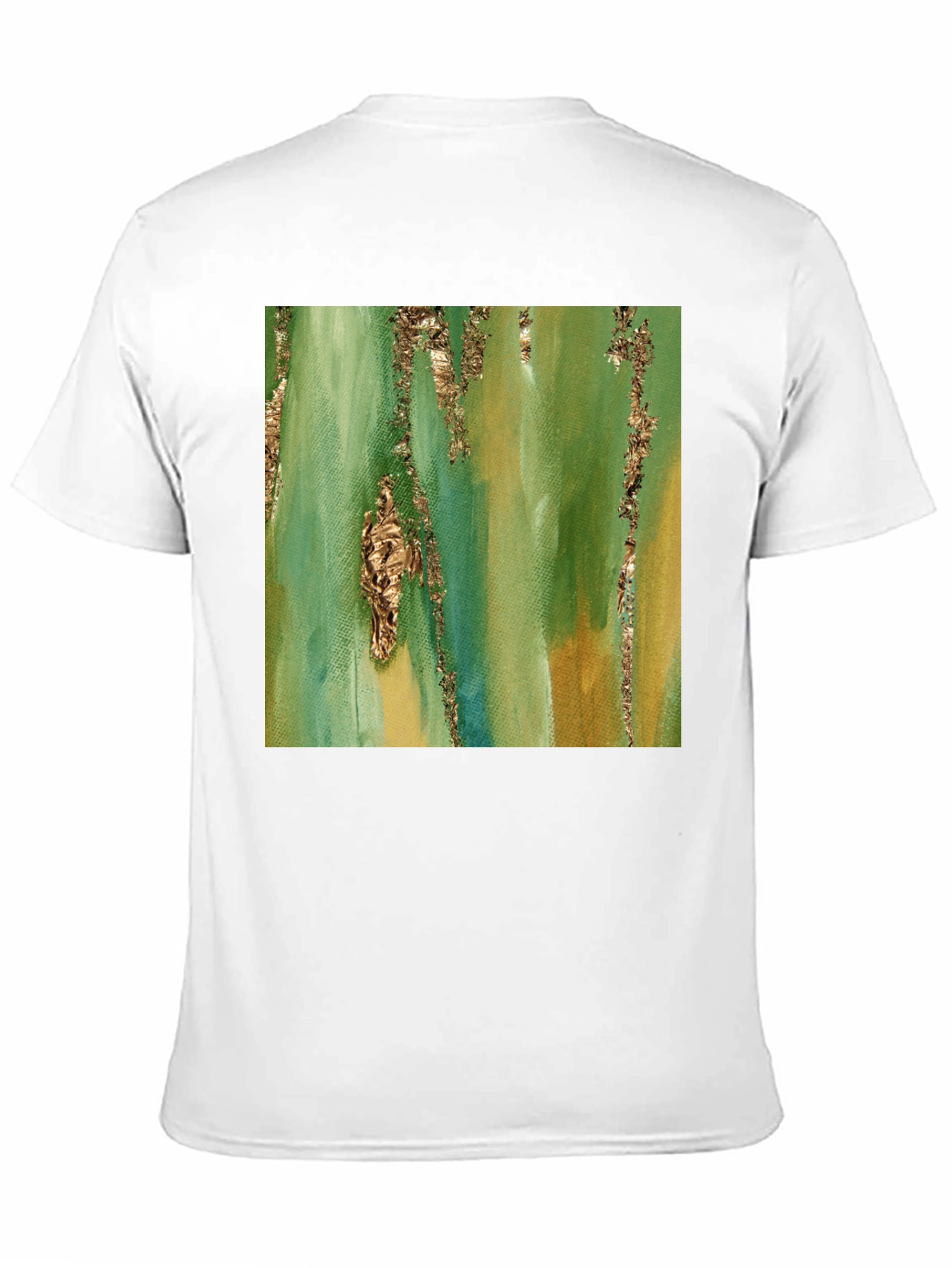 Green & Gold Abstract Art T-Shirt
