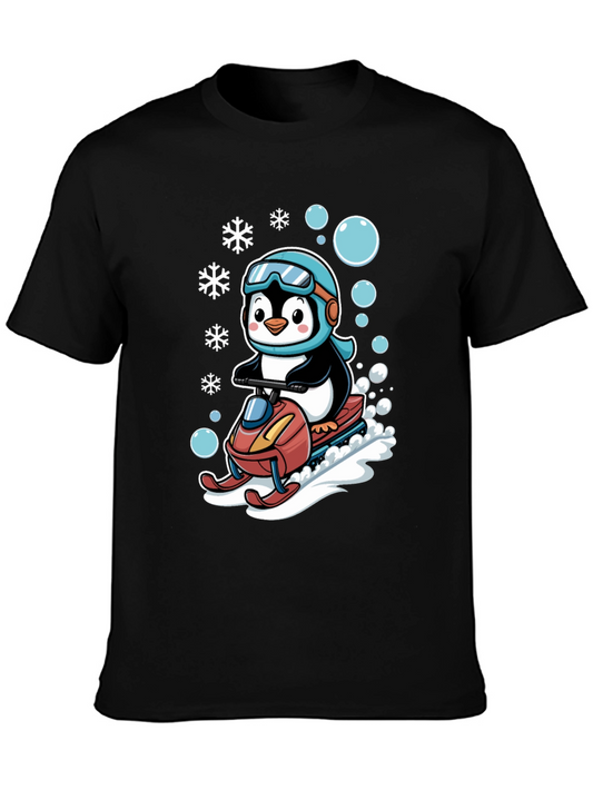 Penguin Snowmobile Graphic Tee