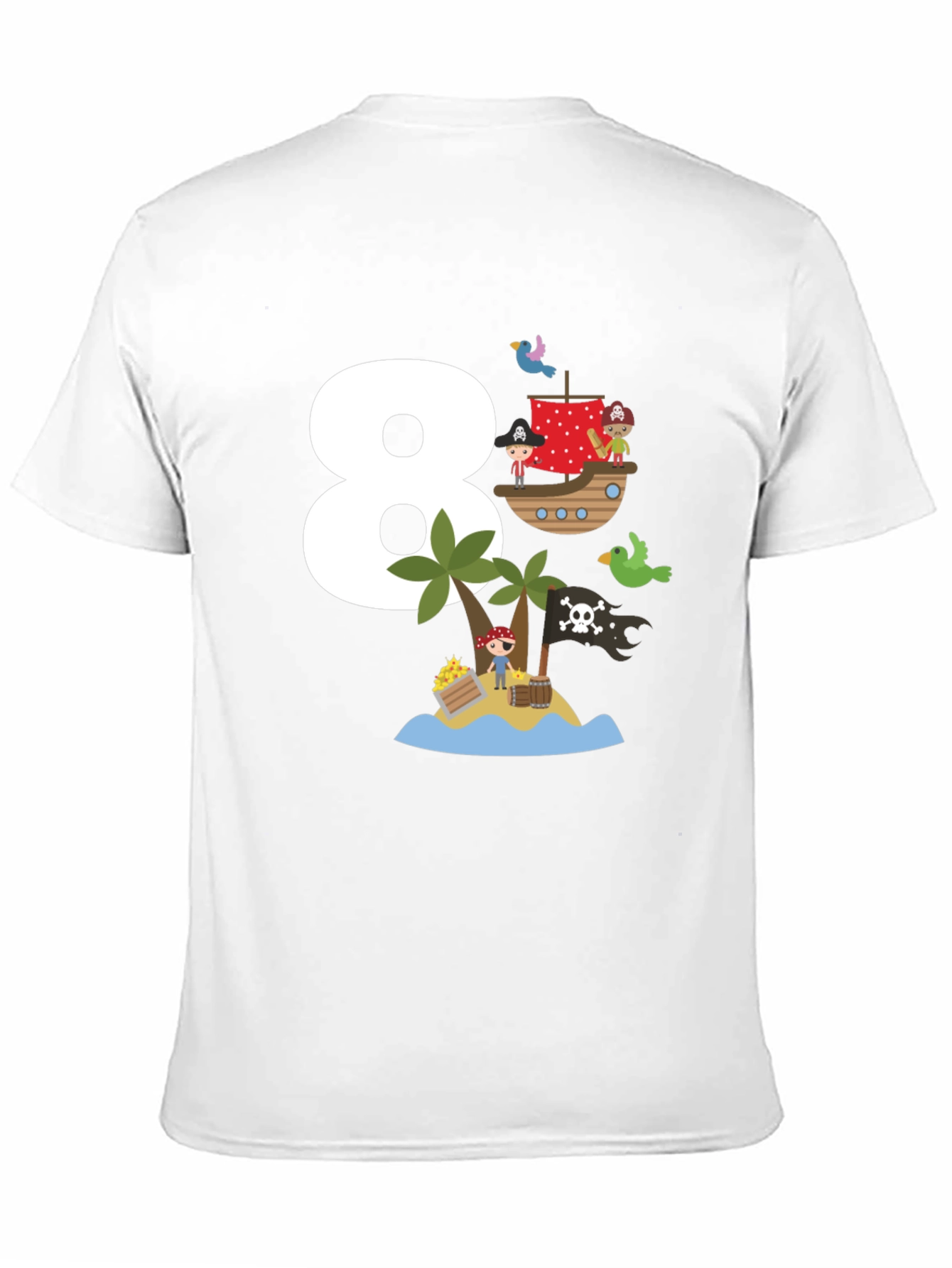 Pirate Birthday Number 8 T-Shirt