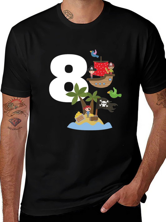 Pirate Birthday Number 8 T-Shirt