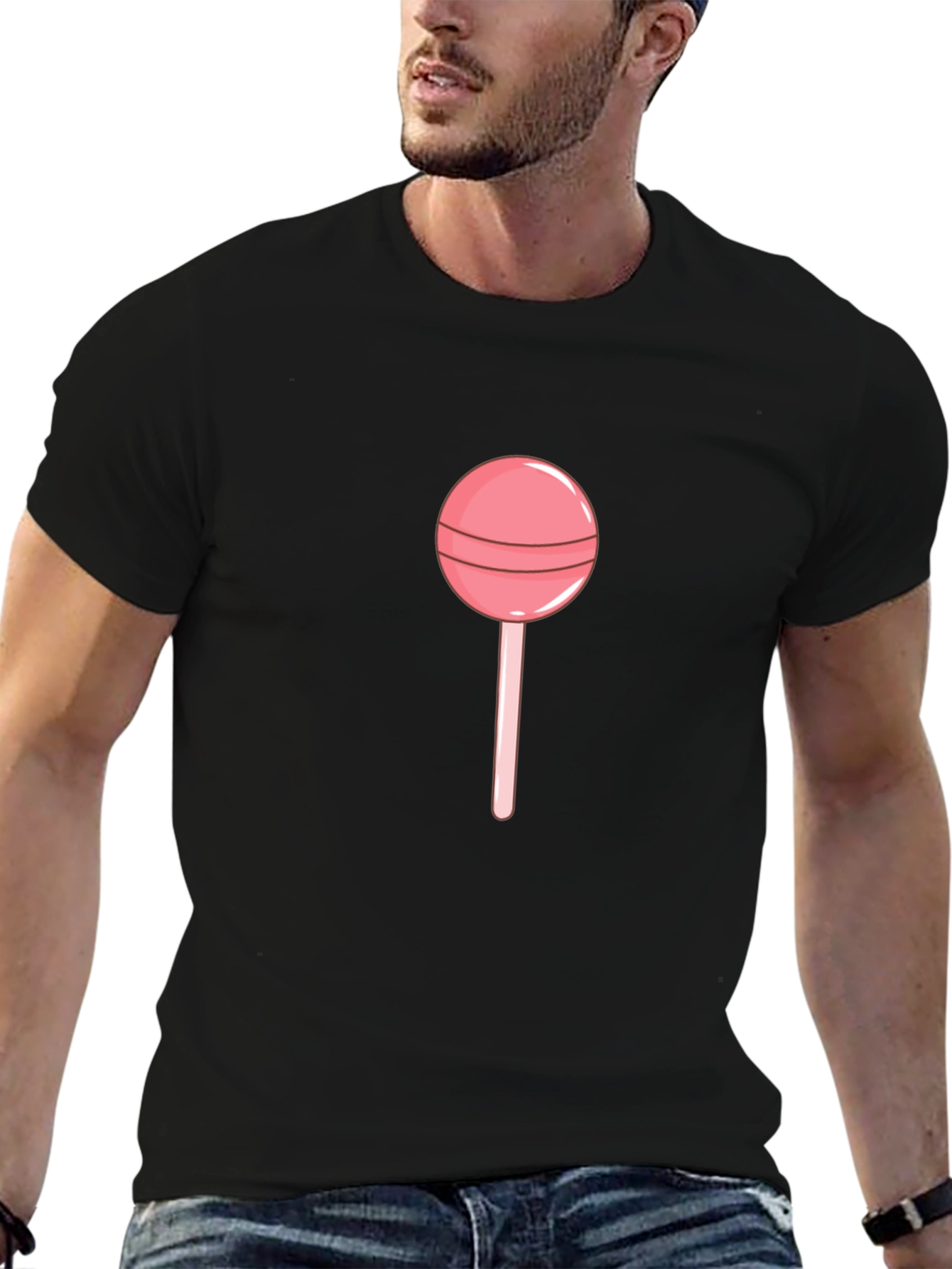 Lollipop Graphic Black T-Shirt