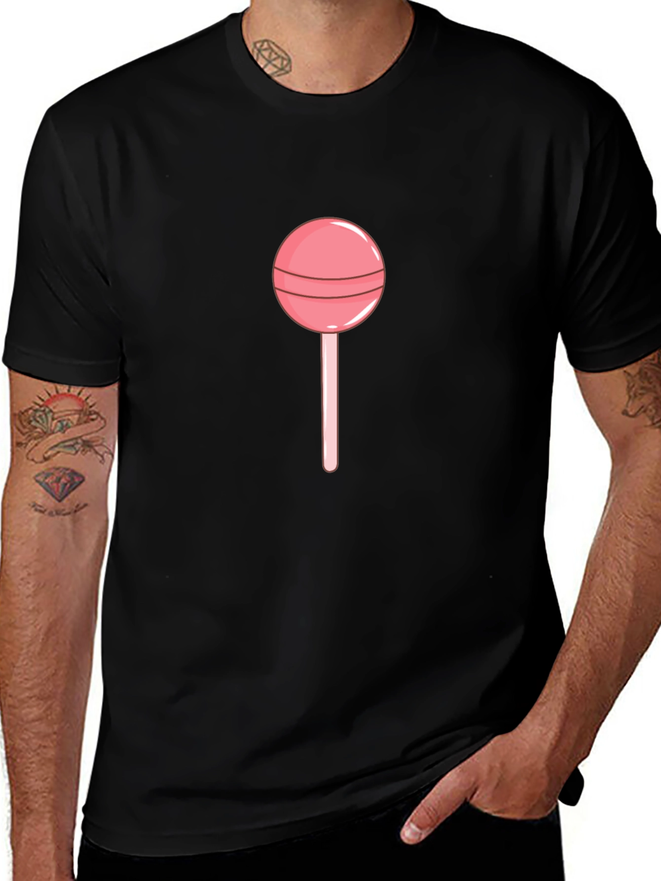 Lollipop Graphic Black T-Shirt