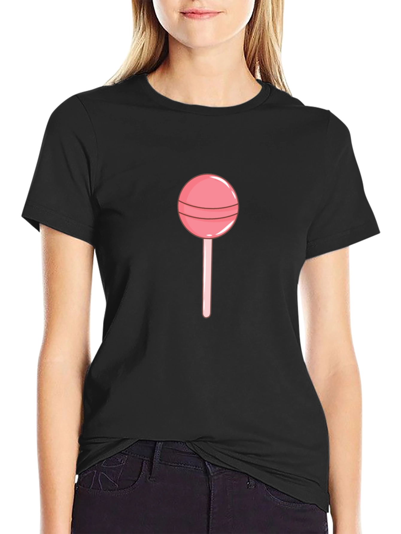Lollipop Graphic Black T-Shirt