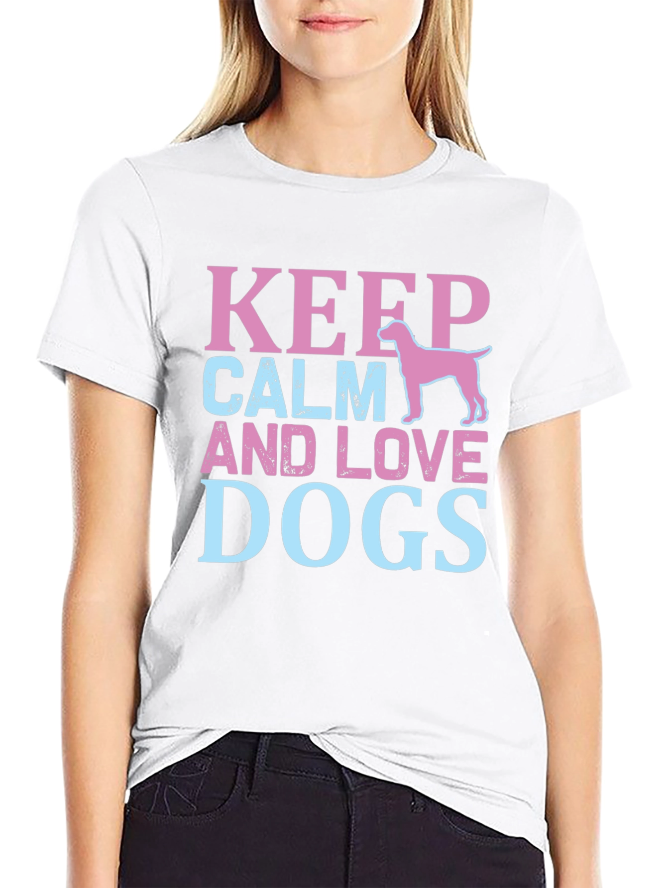 Keep Calm And Love Dogs Graphic Tee