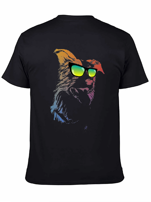 Cool Dog Graphic Tee - Trendy Black T-Shirt