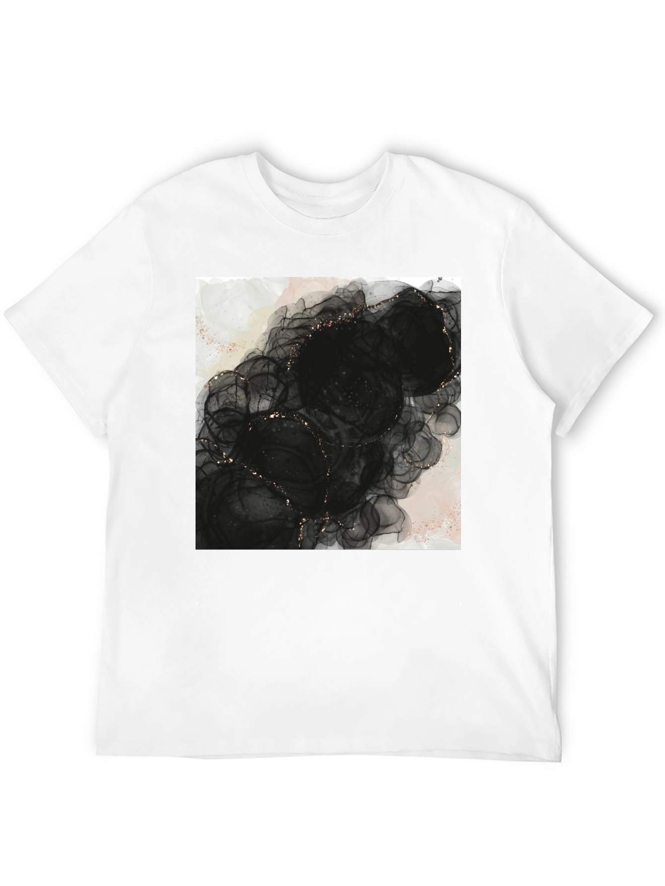 Abstract Black Floral T-Shirt