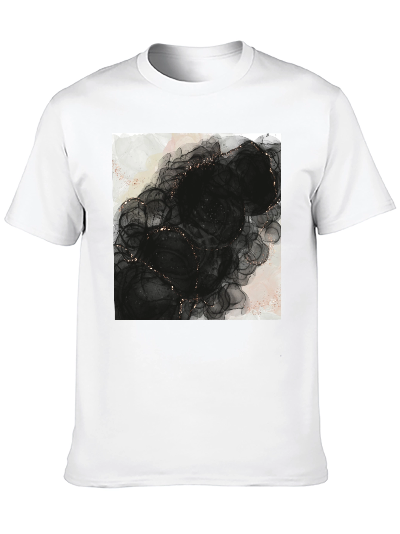 Abstract Black Floral T-Shirt