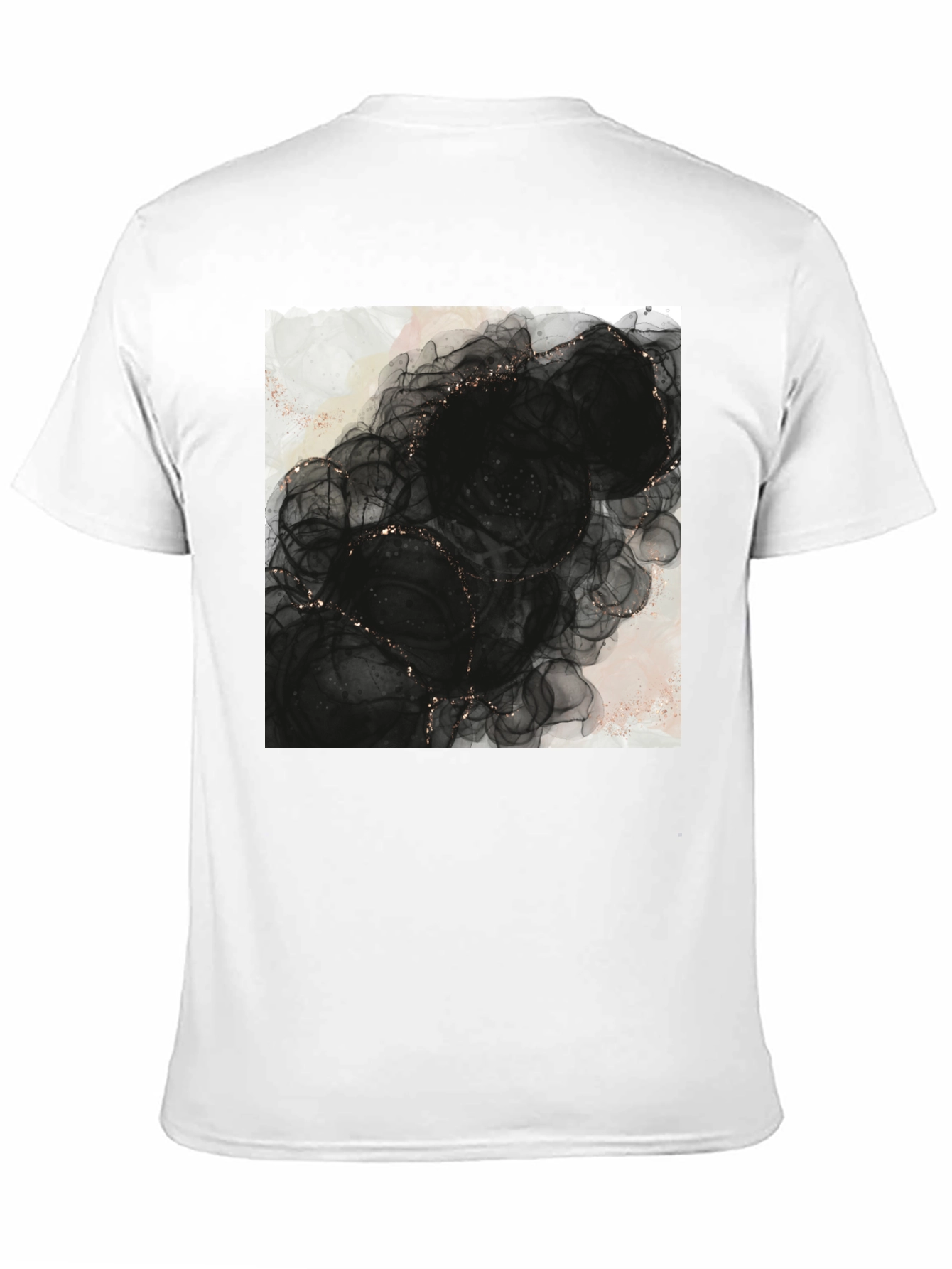 Abstract Black Floral T-Shirt