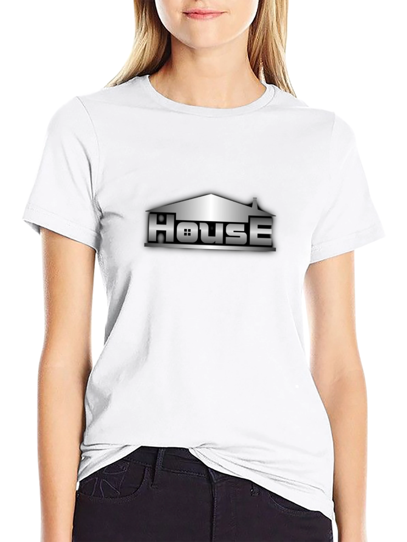 House Graphic Tee - Urban Style Black T-Shirt