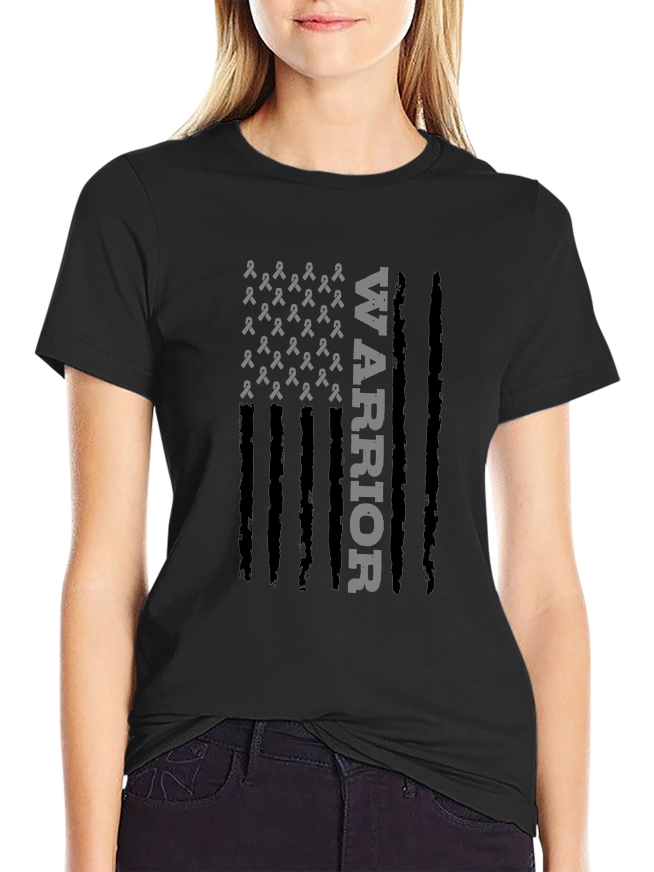 Warrior Ribbon Flag Graphic Tee