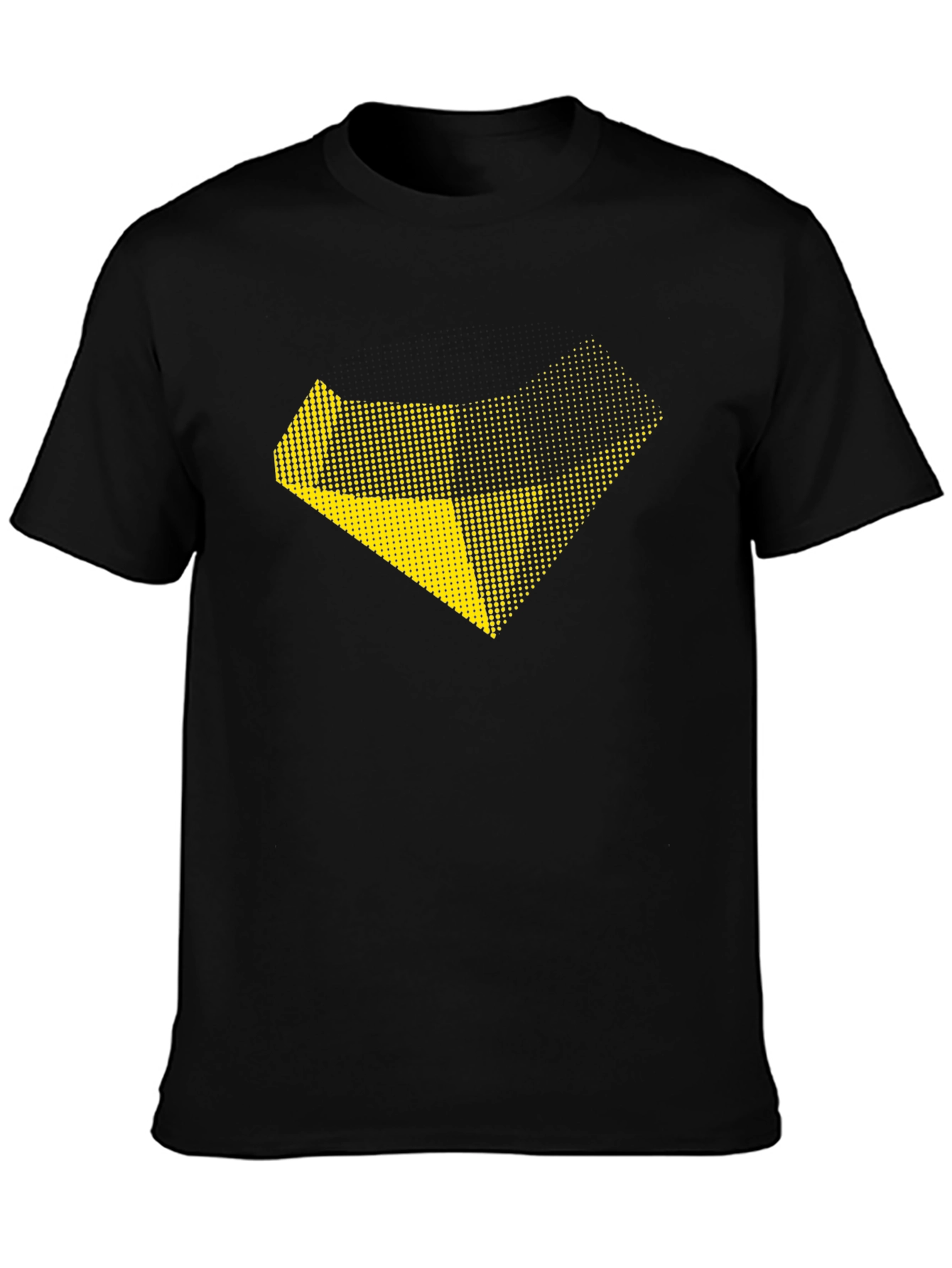 Modern Graphic Print Black T-Shirt