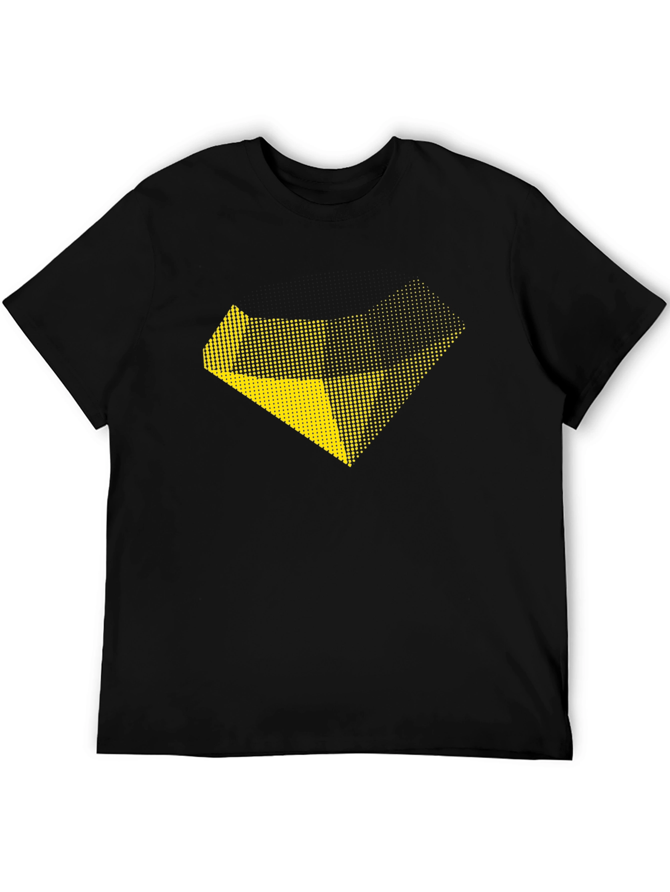 Modern Graphic Print Black T-Shirt