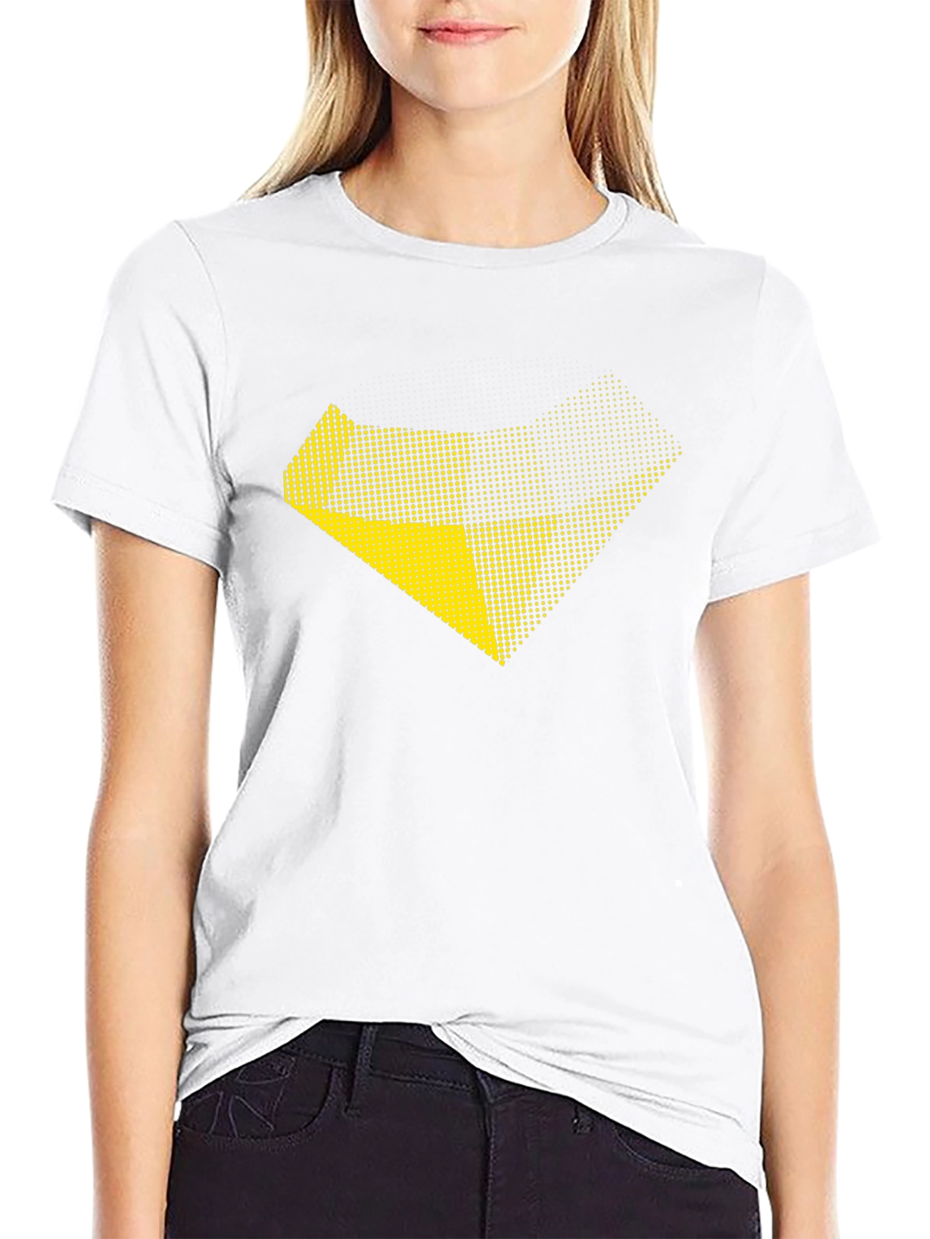 Modern Graphic Print Black T-Shirt