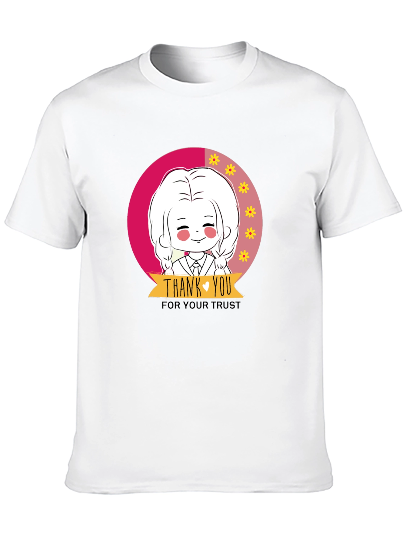 Cute Cartoon Graphic Print Black T-Shirt