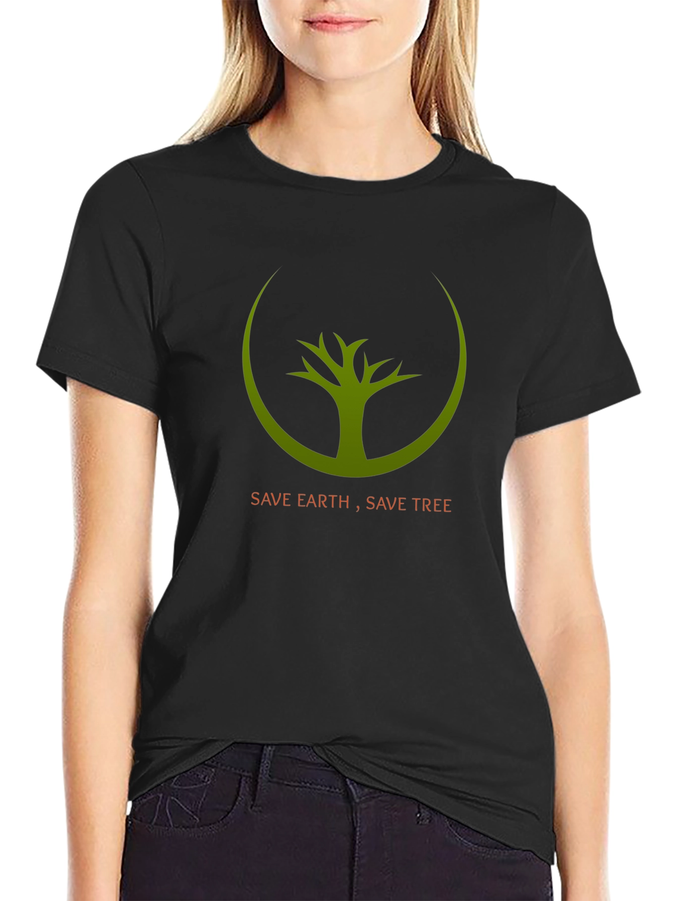 Eco-Friendly Save Earth Save Tree Graphic Tee