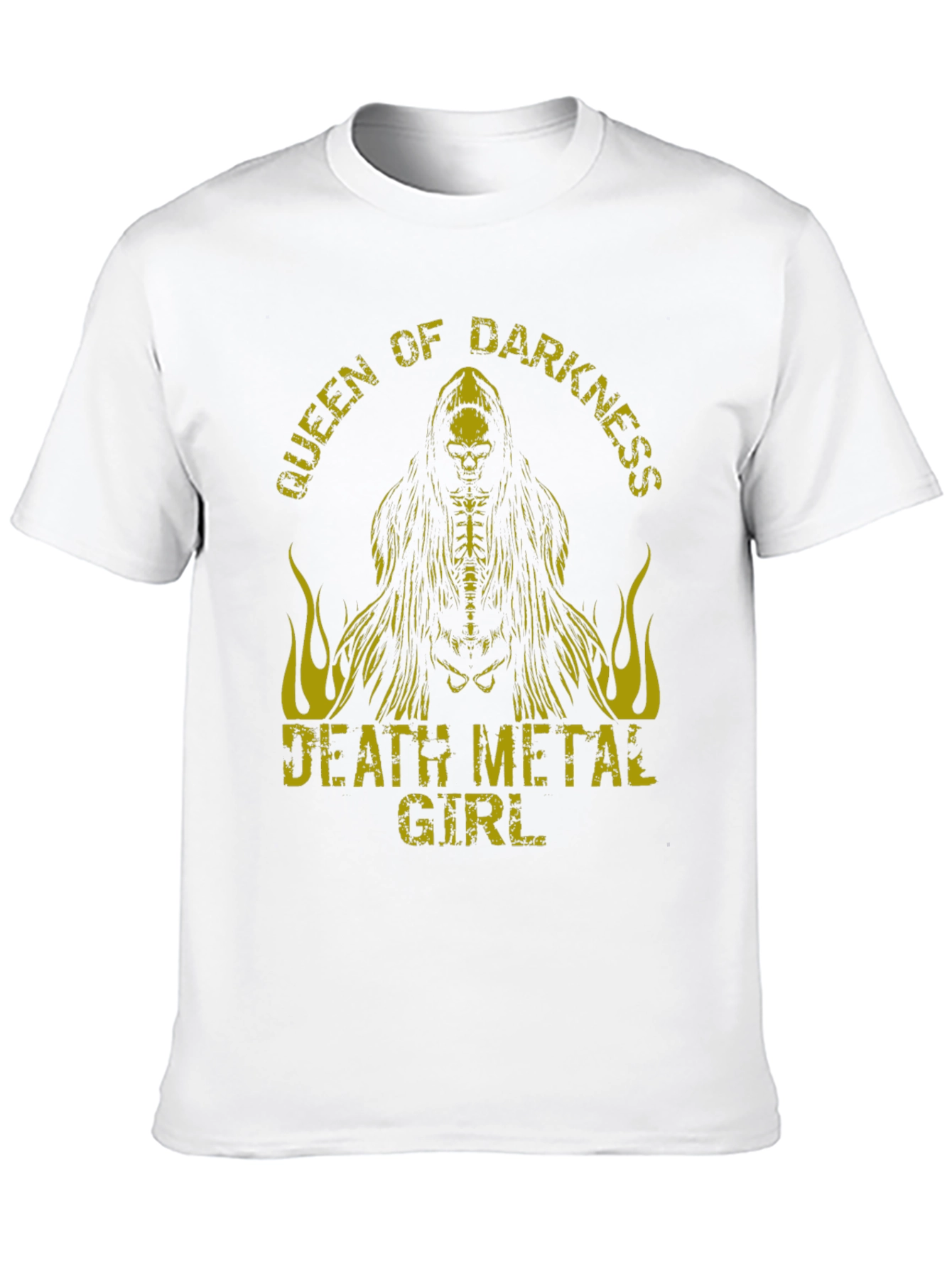 Queen of Darkness Death Metal Girl Graphic Tee
