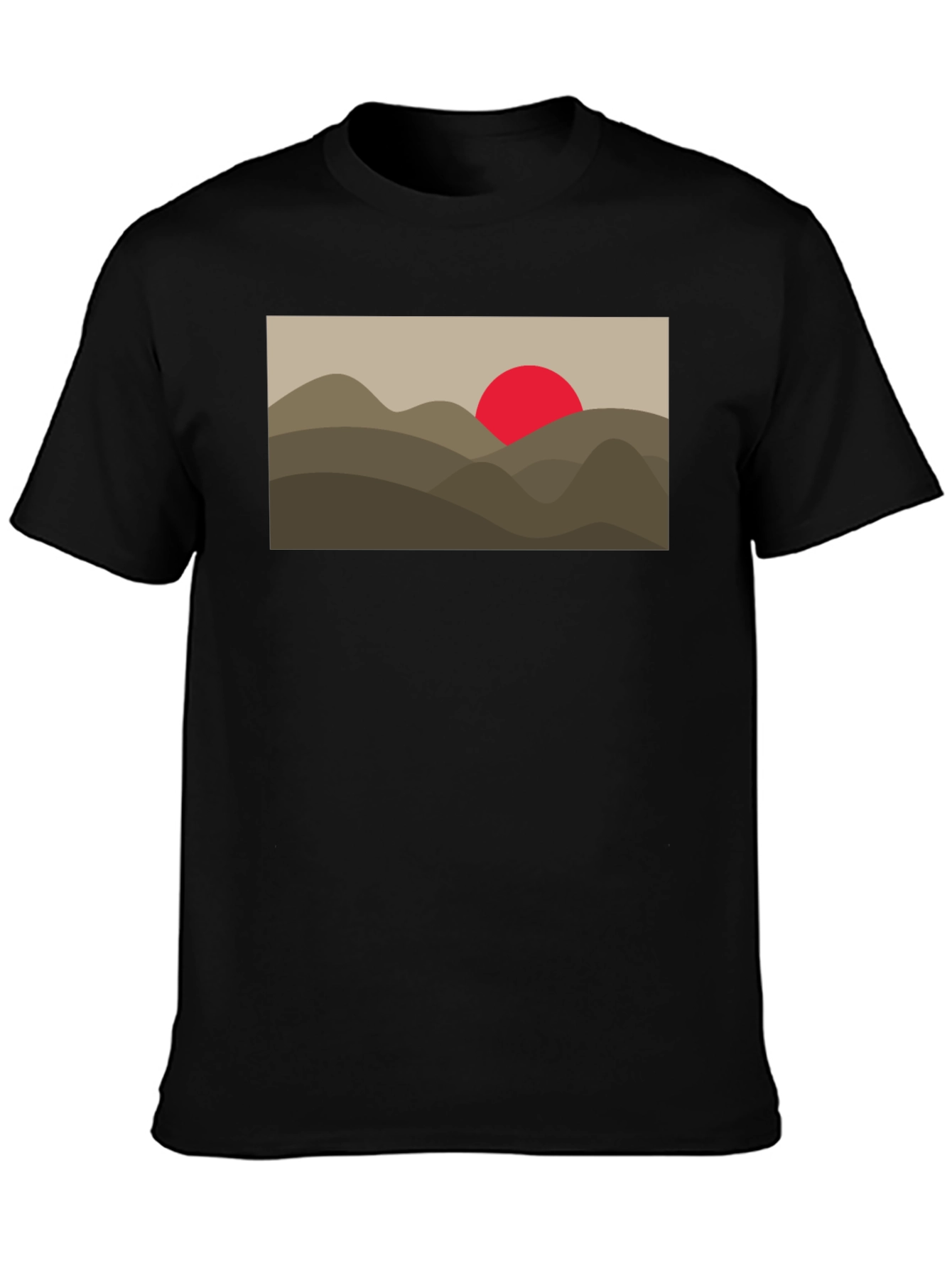 Sunrise Mountain Graphic Tee - Black