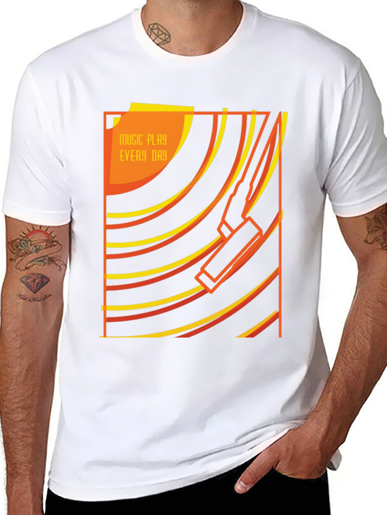 Retro Music Player Black T-Shirt