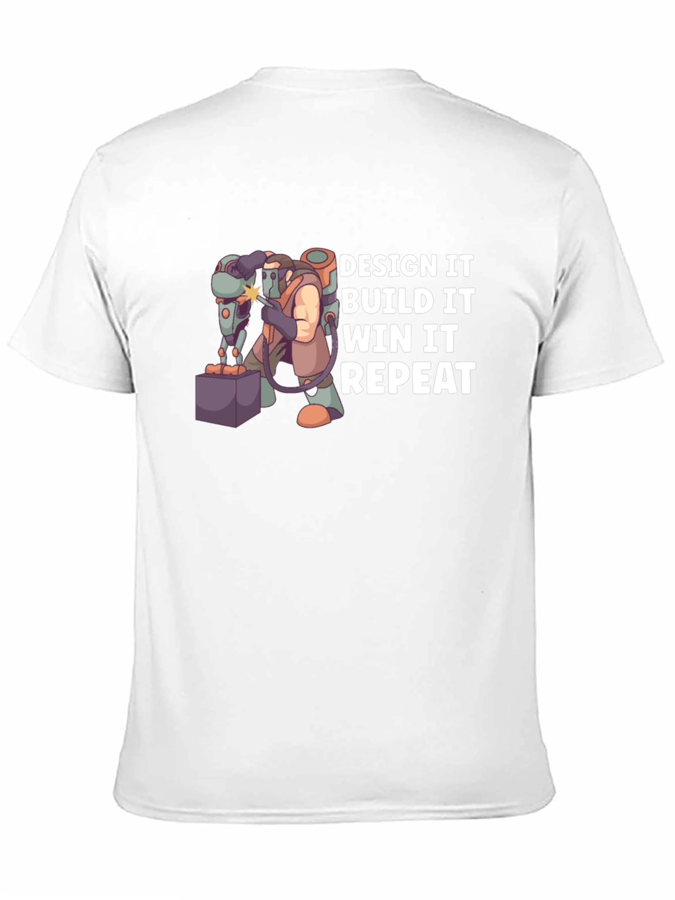 Design Build Win Repeat Black T-Shirt