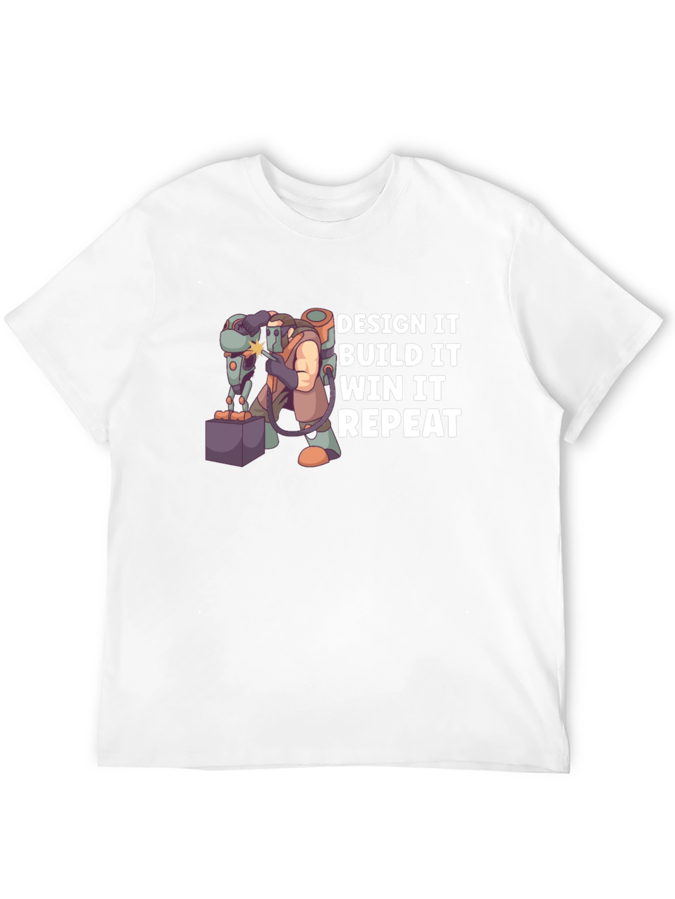 Design Build Win Repeat Black T-Shirt