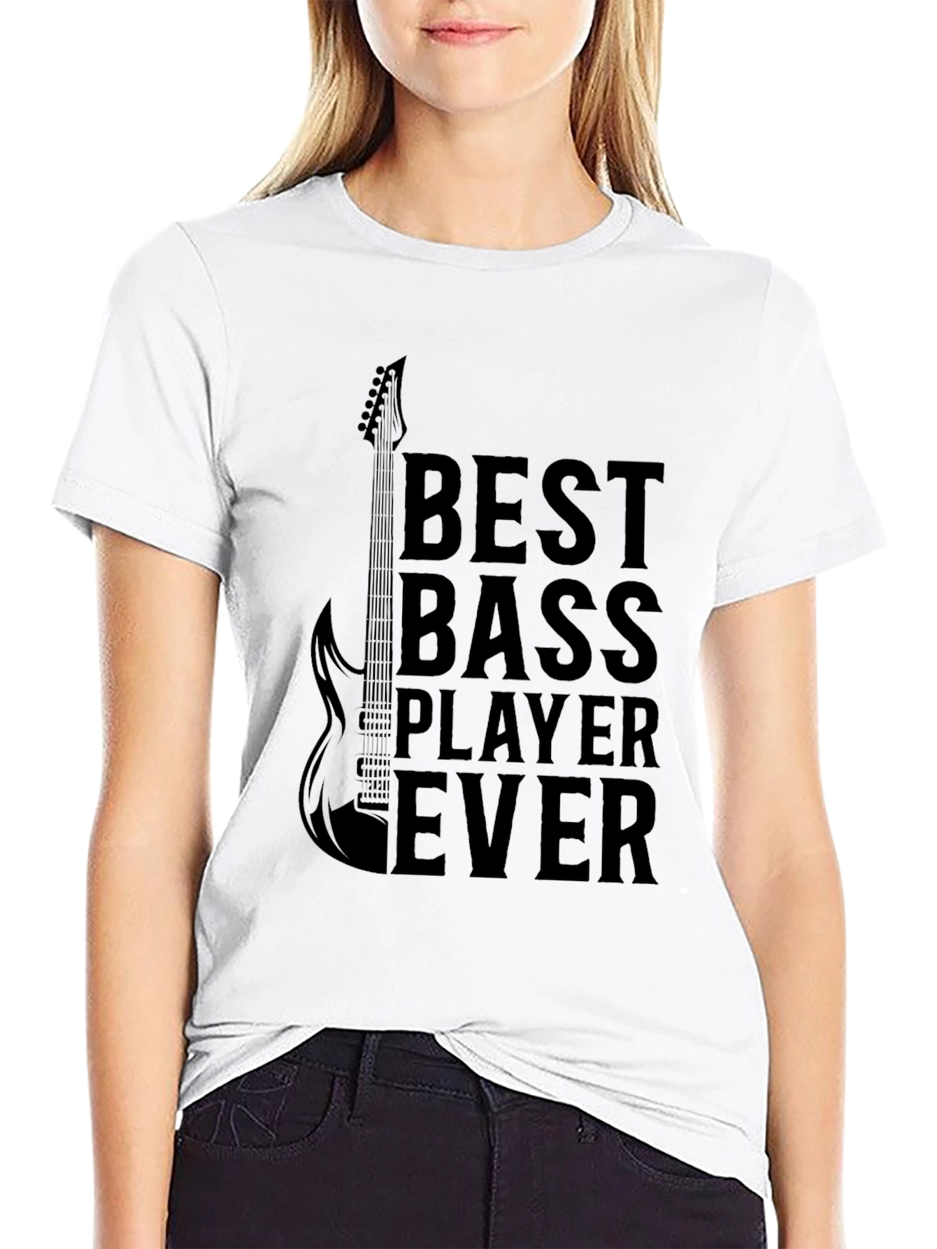 Best Bass Player Ever Graphic Tee - Black