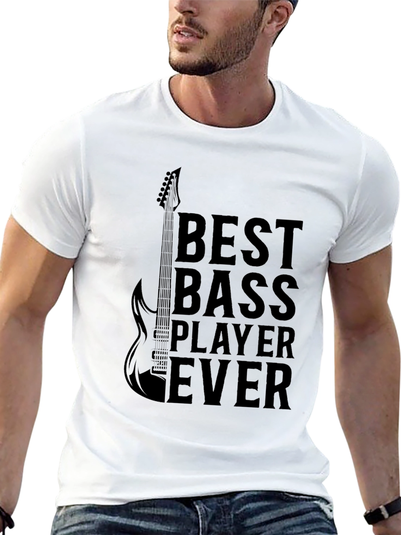 Best Bass Player Ever Graphic Tee - Black