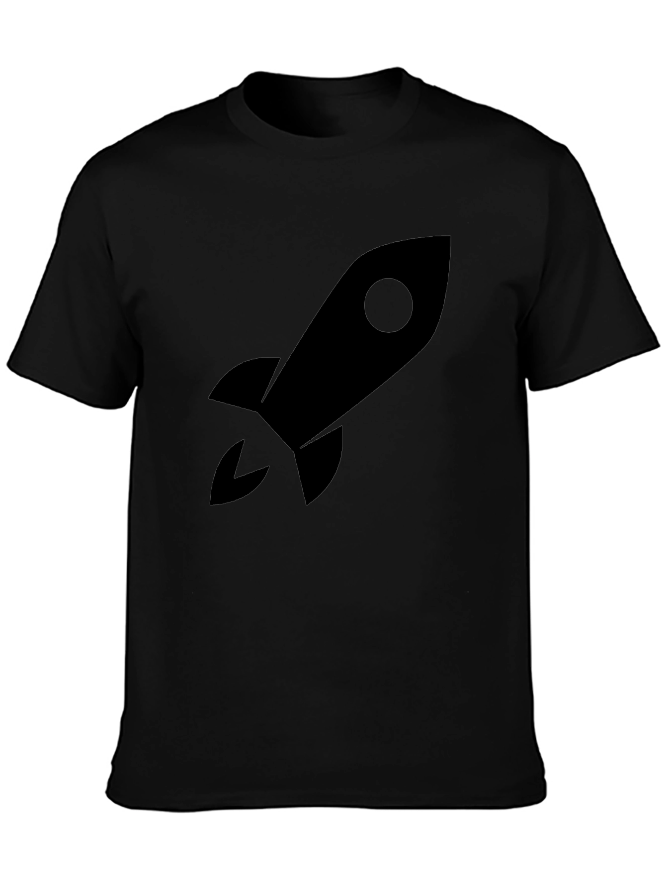 Black Rocket Graphic Tee - Blast Off in Style!