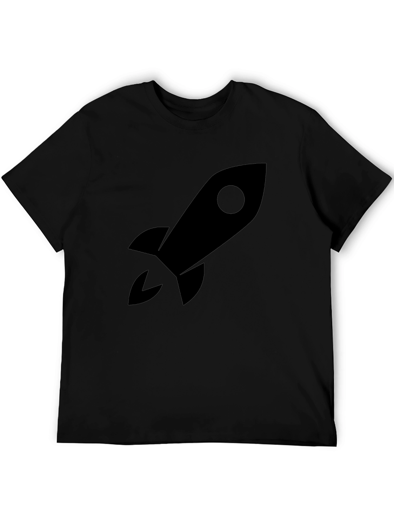 Black Rocket Graphic Tee - Blast Off in Style!