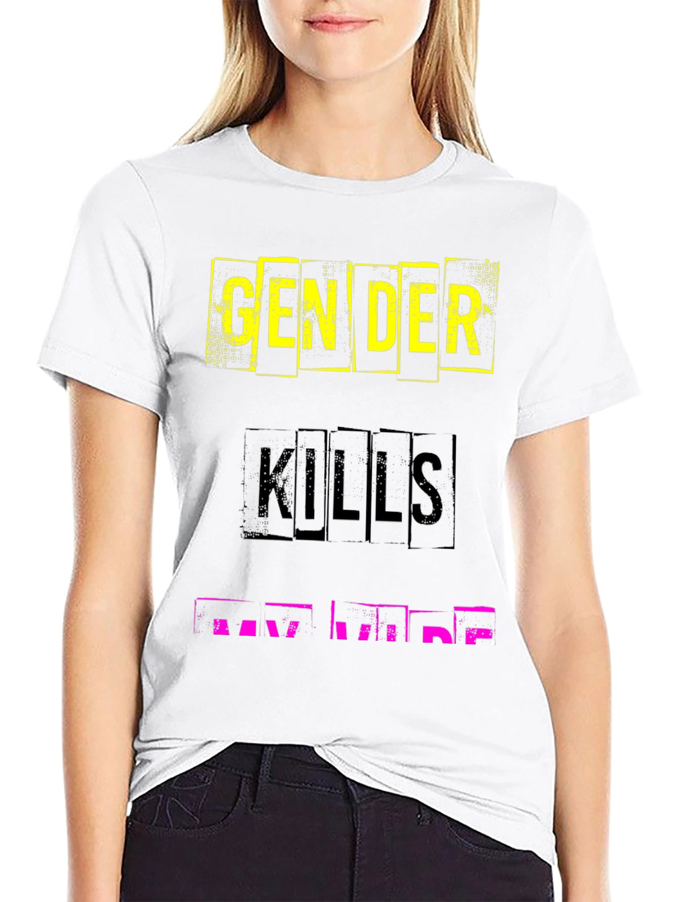 Edgy Graphic Tee - Gender Kills My Vibe