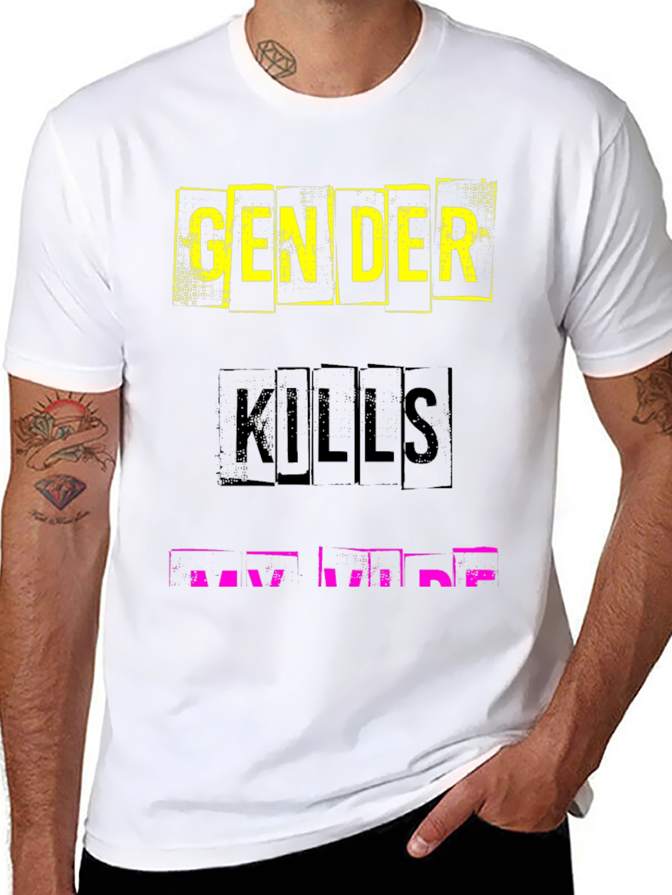 Edgy Graphic Tee - Gender Kills My Vibe