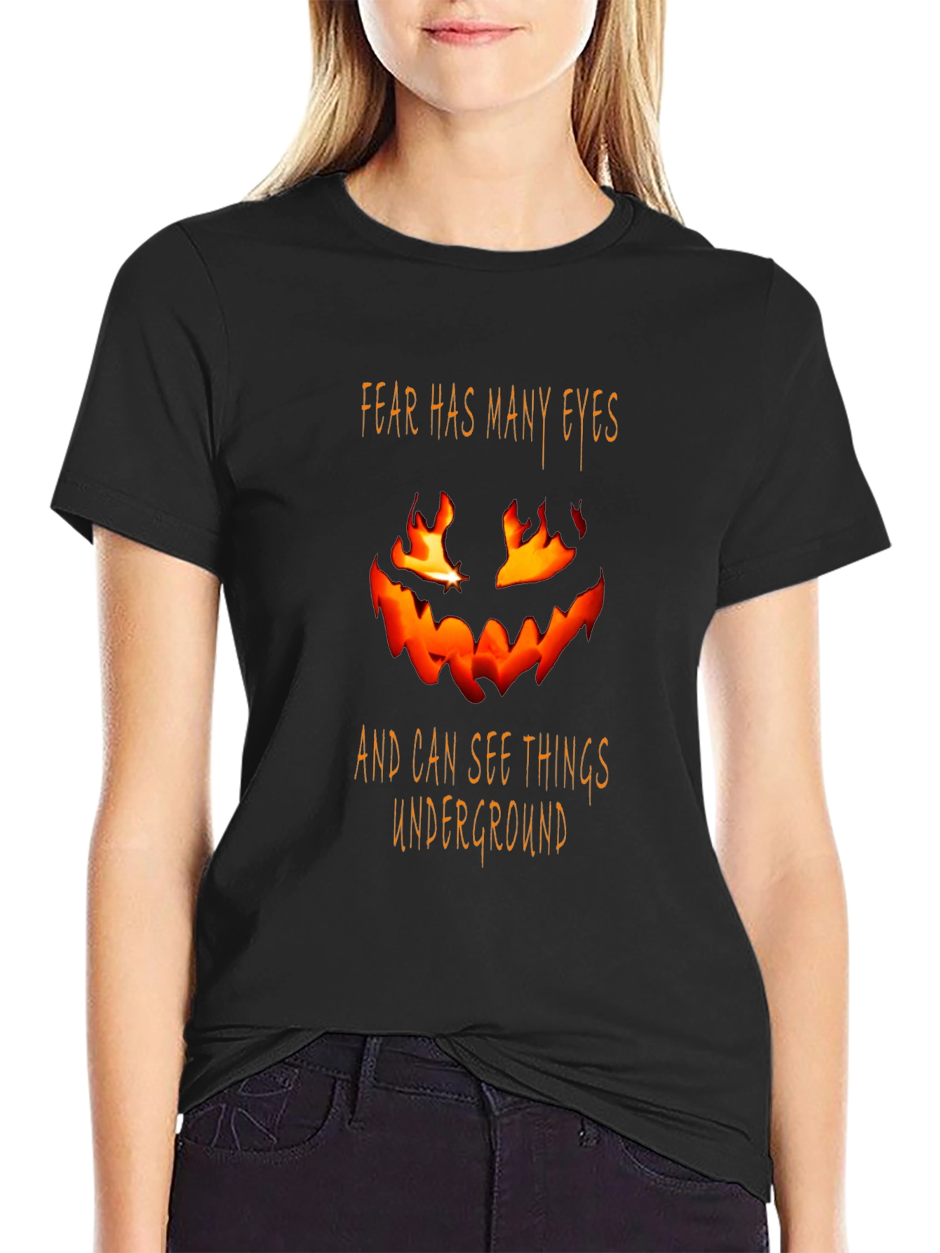 Fear Has Many Eyes Black T-Shirt