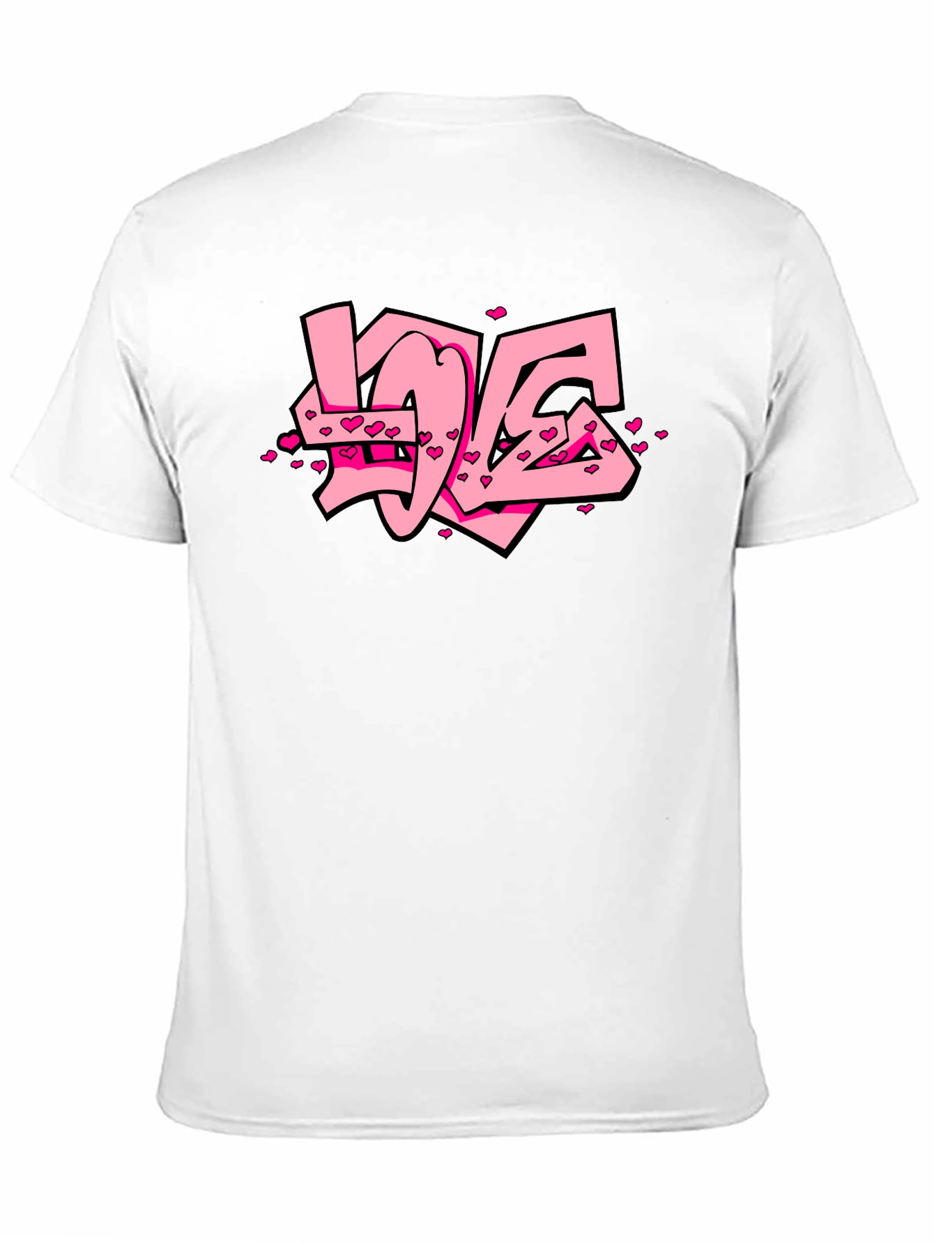 Love Graffiti Black T-Shirt Valentines Day Gift