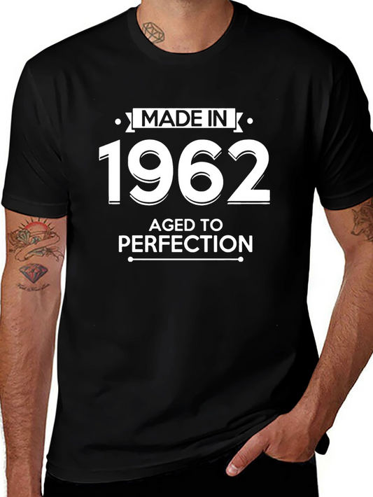 Made in 1962 Aged to Perfection Black T-Shirt